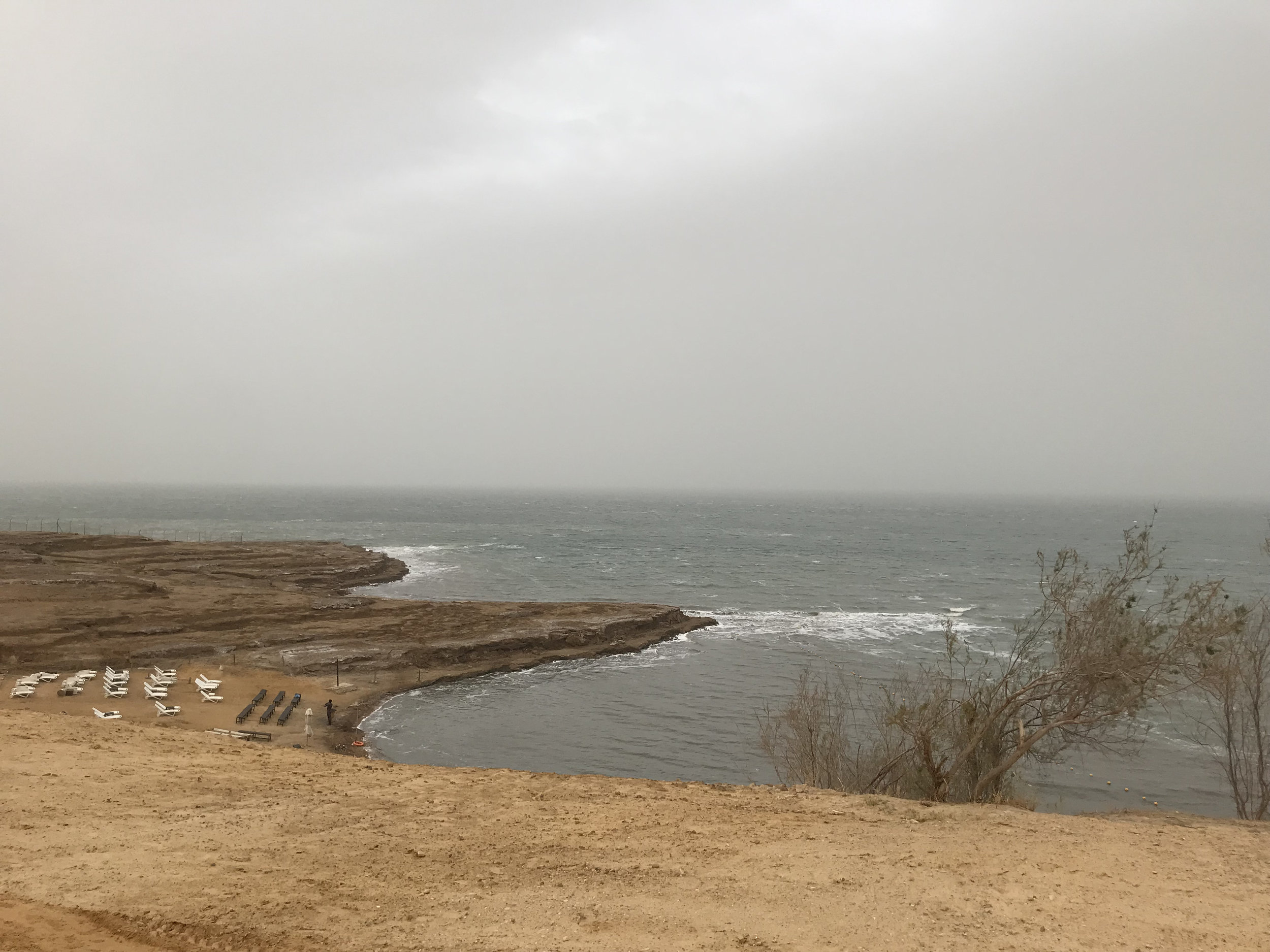 Dead Sea beach floating