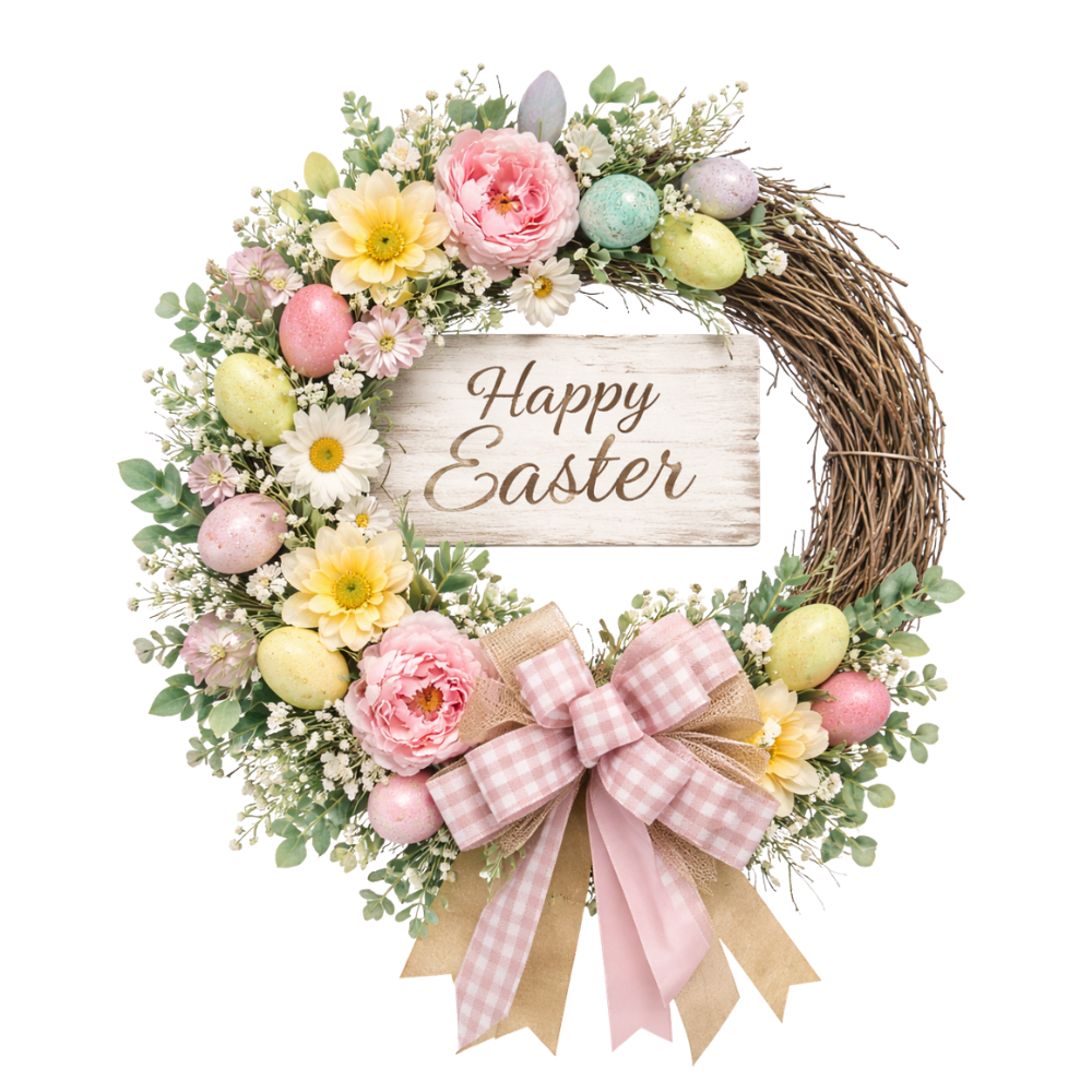 Classic and Colorful Easter Wreath Ideas for Your Front Door (Store-Bought &amp; DIY)