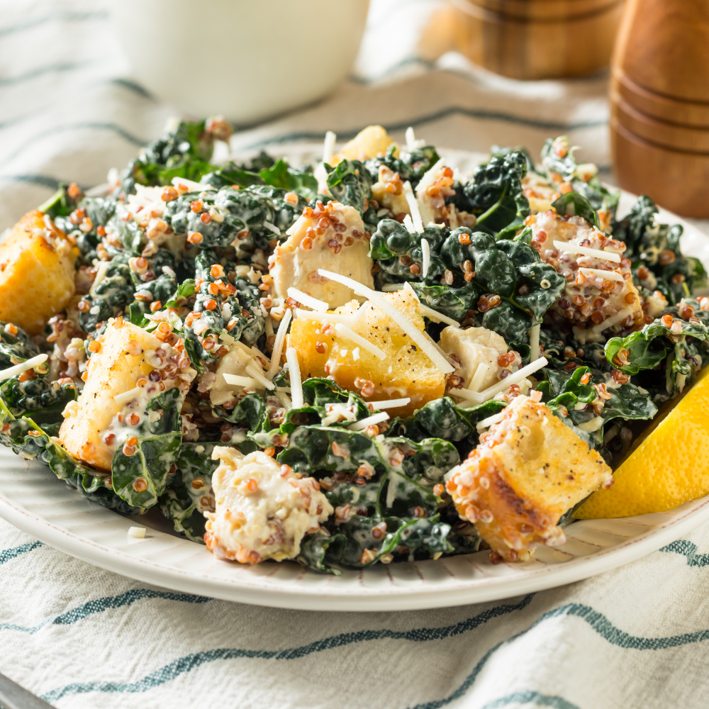 Homemade Kale Caesar Salad