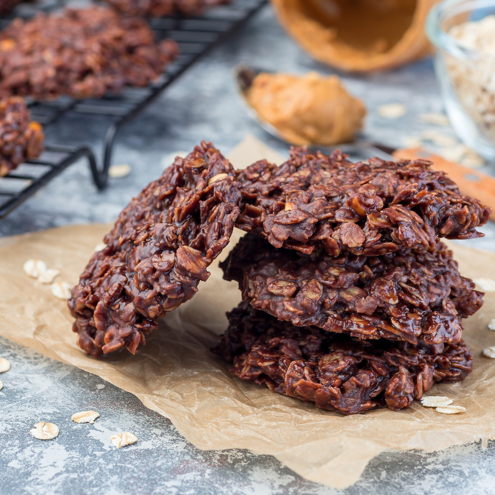 Chocolate Peanut Butter No-Bake Cookies