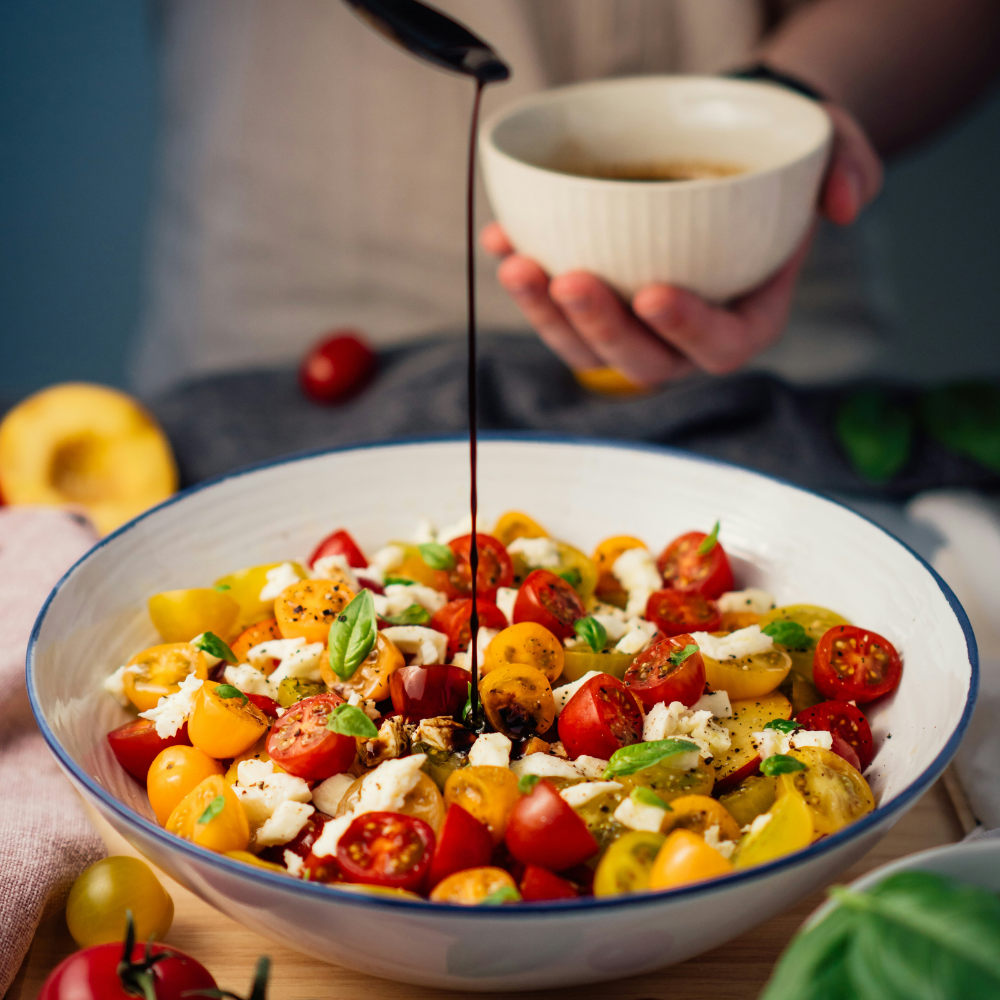 Fresh summer salad recipes with seasonal vegetables, fruit, and homemade dressings