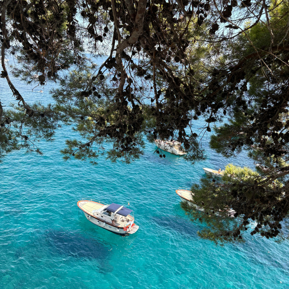 Crystal clear swimming spots and sea grottos along the Amalfi Coast drive.