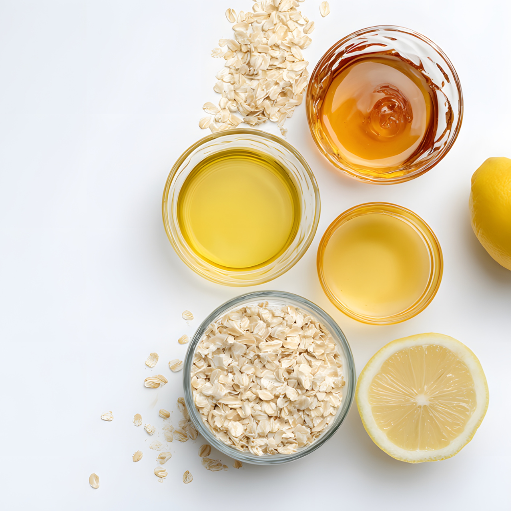 Oatmeal face mask with honey