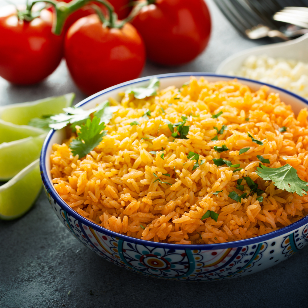 Easy homemade Spanish rice cooked with onions, garlic, and tomato