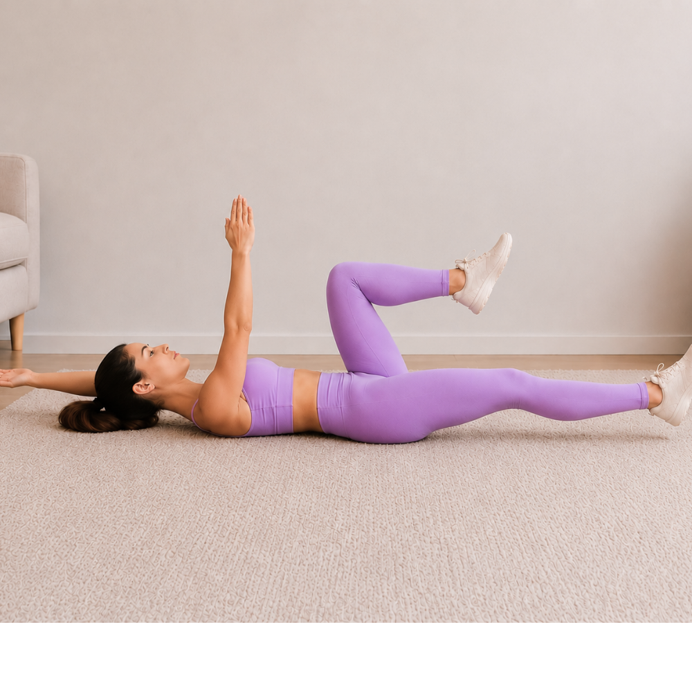 Dead bug exercise for lower abs and deep core strength