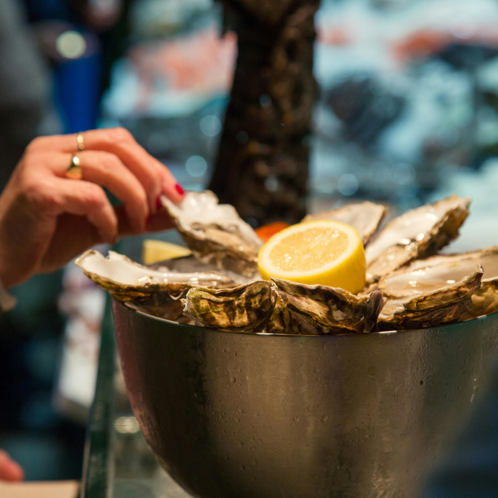 Seafood dishes at Octapussy restaurant in Howth village