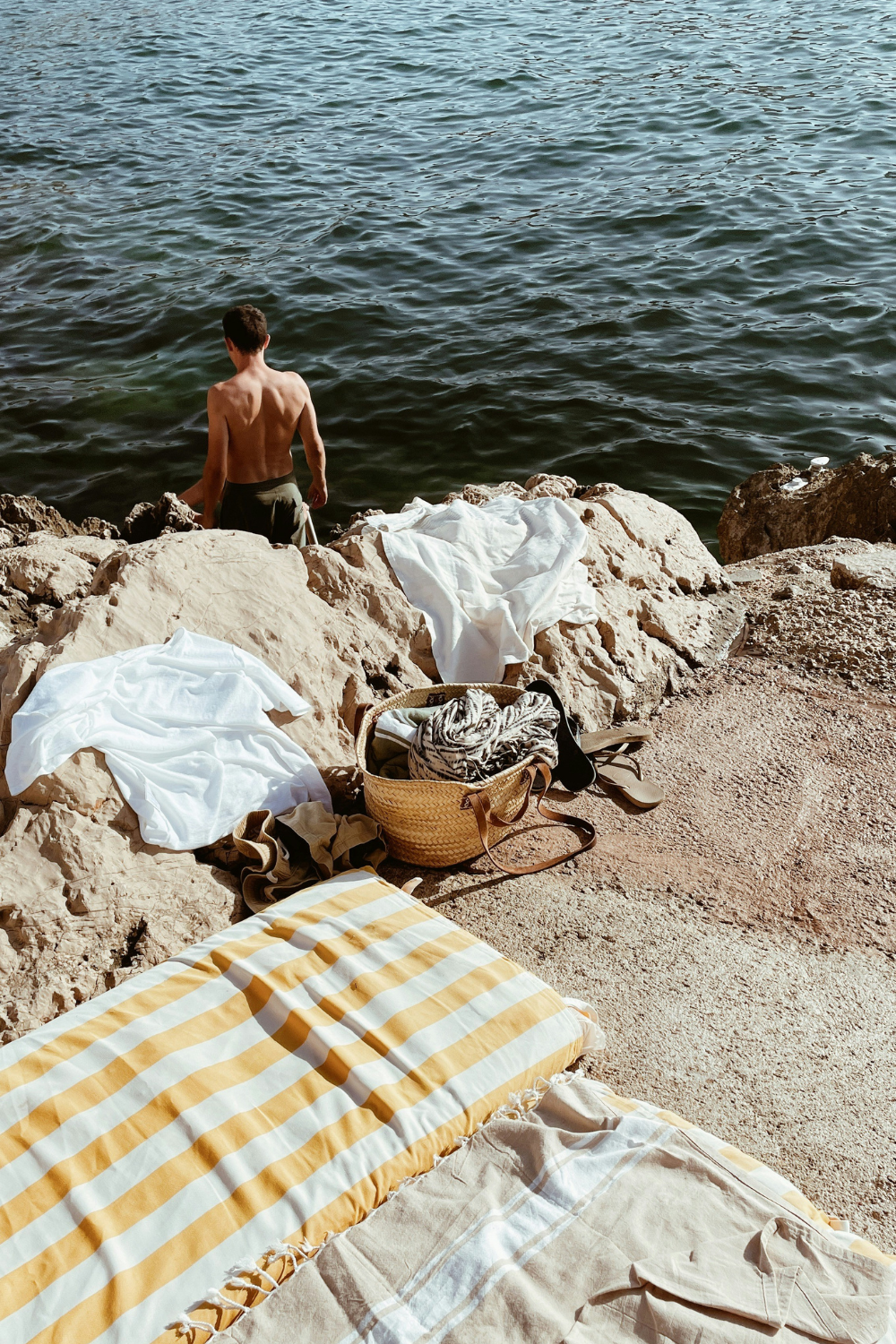 Coastal dining and swimming area at Tuba Club in Marseille, France