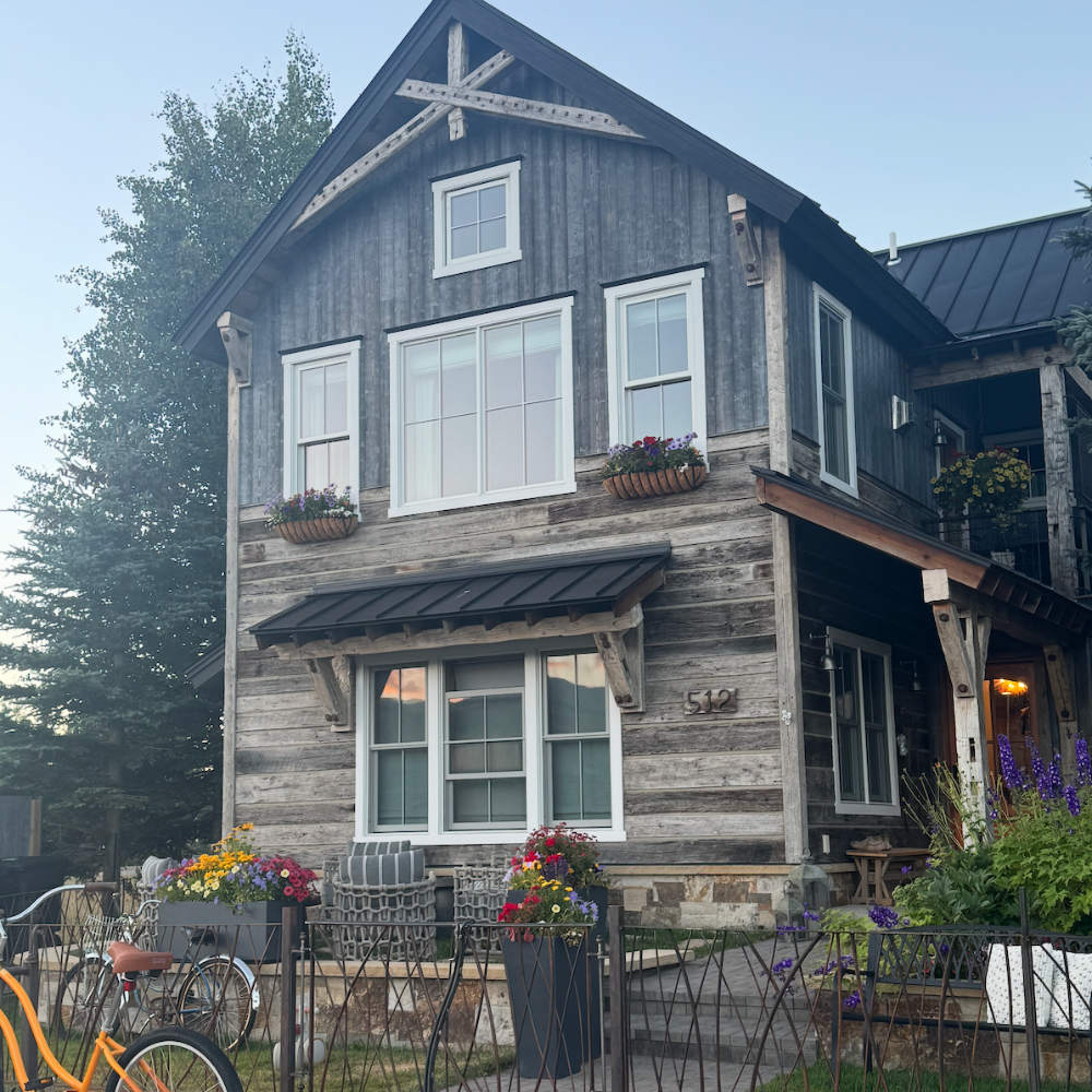Colorful historic buildings on Elk Avenue in Crested Butte, Colorado
