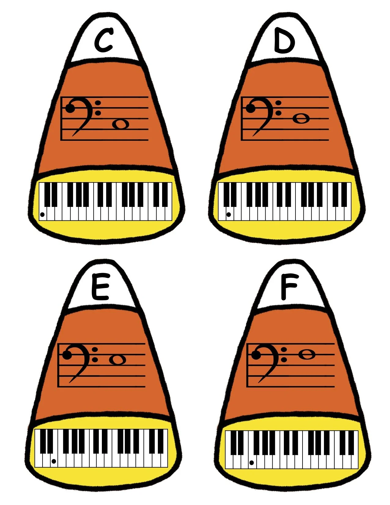 Candy Corn Note Match - Jammin With You