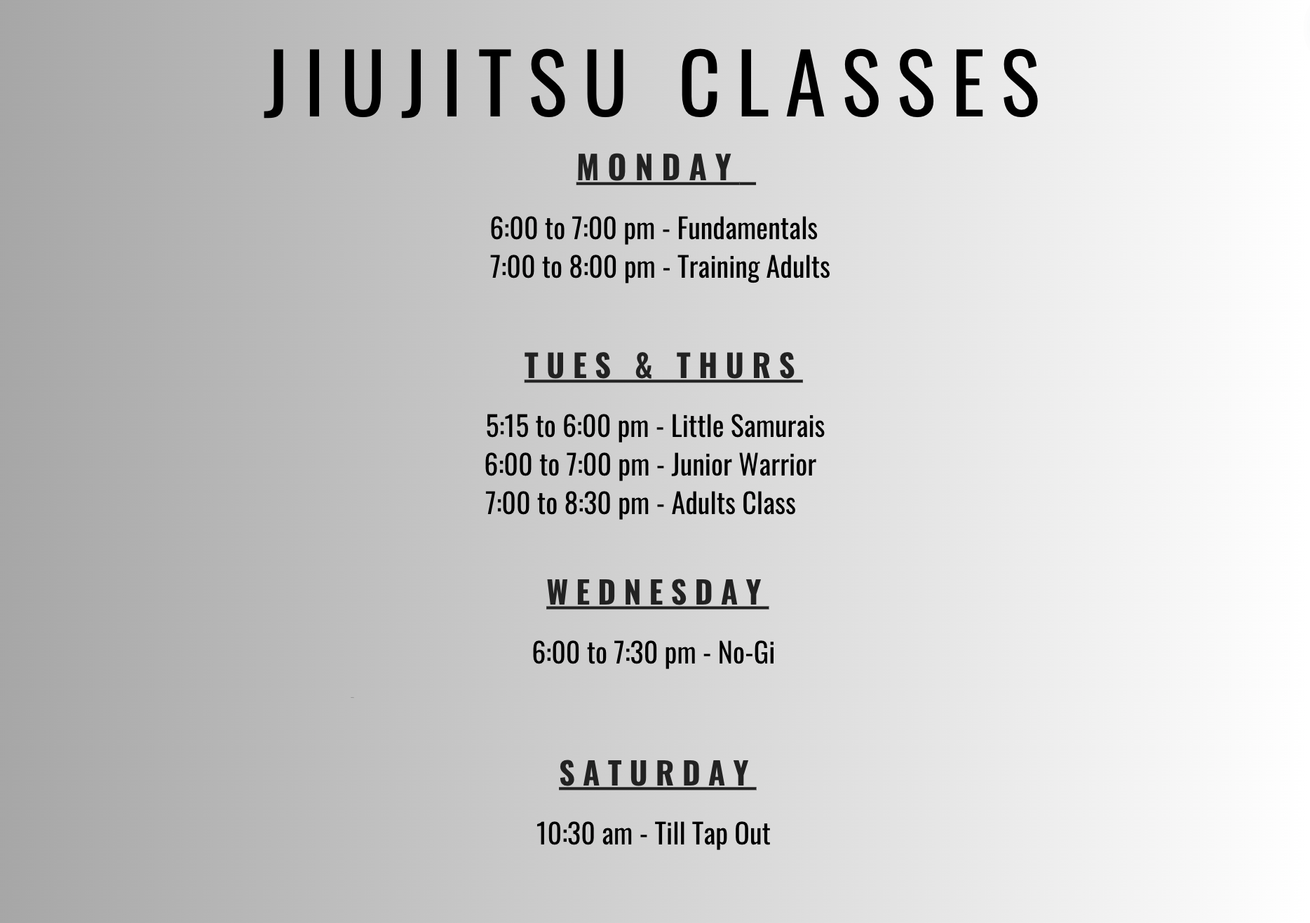 Schedule — Momentum