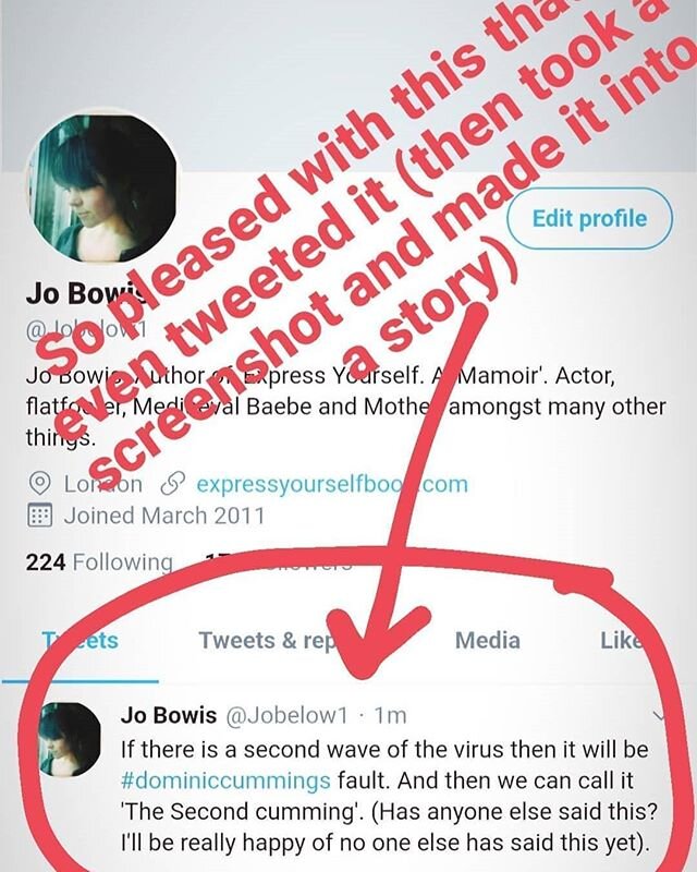 And then I took a screen shot of the story which was a screen shot of my tweet and popped it up as a post. #ireallyhopethatnooneelsehassaidthisyet