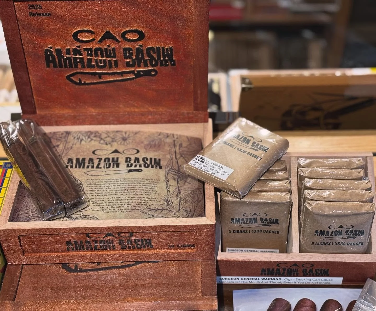 Amazon Basin in the house! Come and grab a pack while you can! These will go FAST!!
&bull;
&bull;
&bull;
#cigar #cigarlifestyle #cigaraficionado #cigarworld #cigarlife #cigarsociety #cigarlover #cigars #cigarians #cigarsmoking #cigaroftheday #caociga