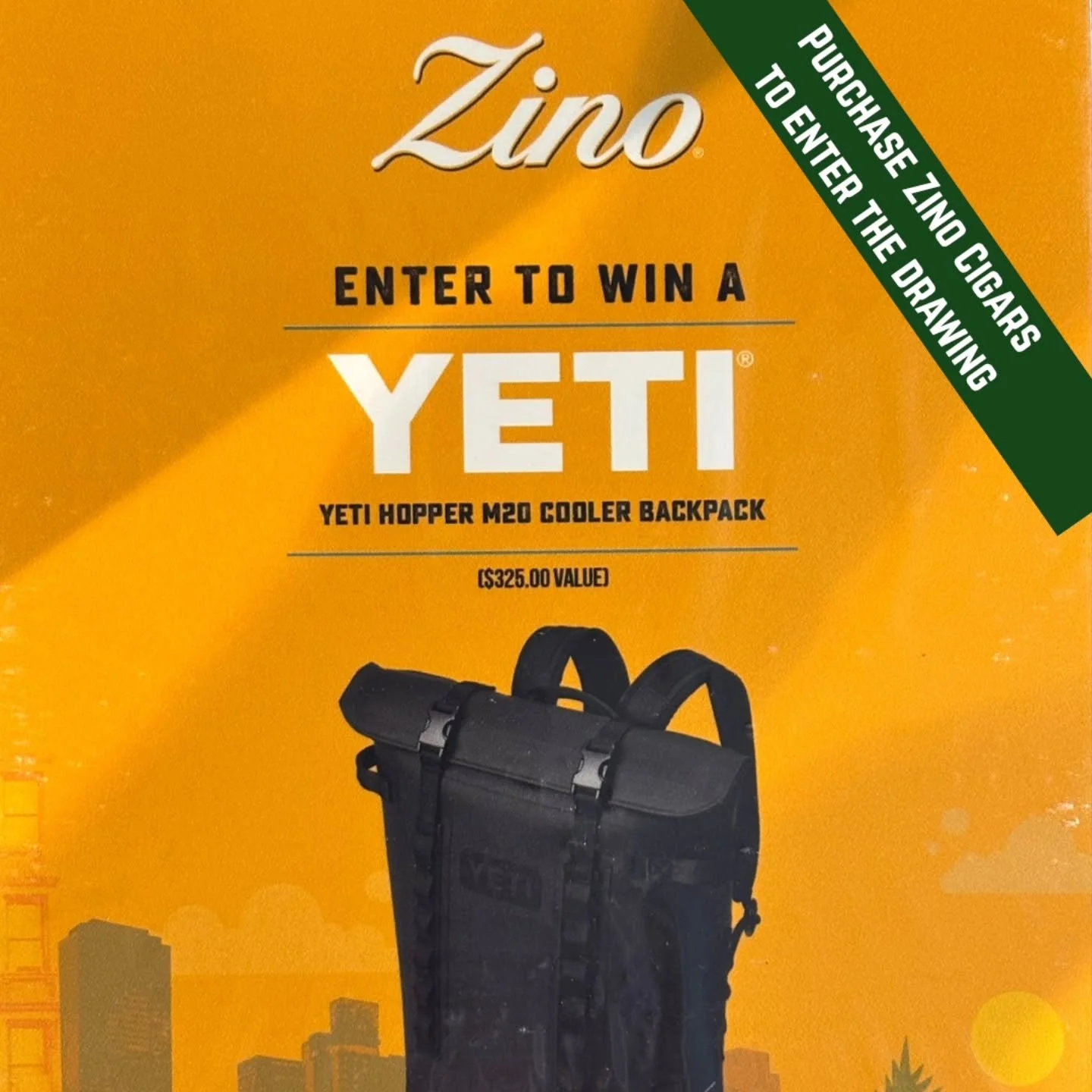 Giveaway alert! Now through the end of August, purchase Zino cigars by @davidoffcigars and be entered to win a Yeti Hopper M20 cooler backpack. 
We also have swag available with purchases (while supplies last)

Buy any 5 Zino cigars - get a drawstrin