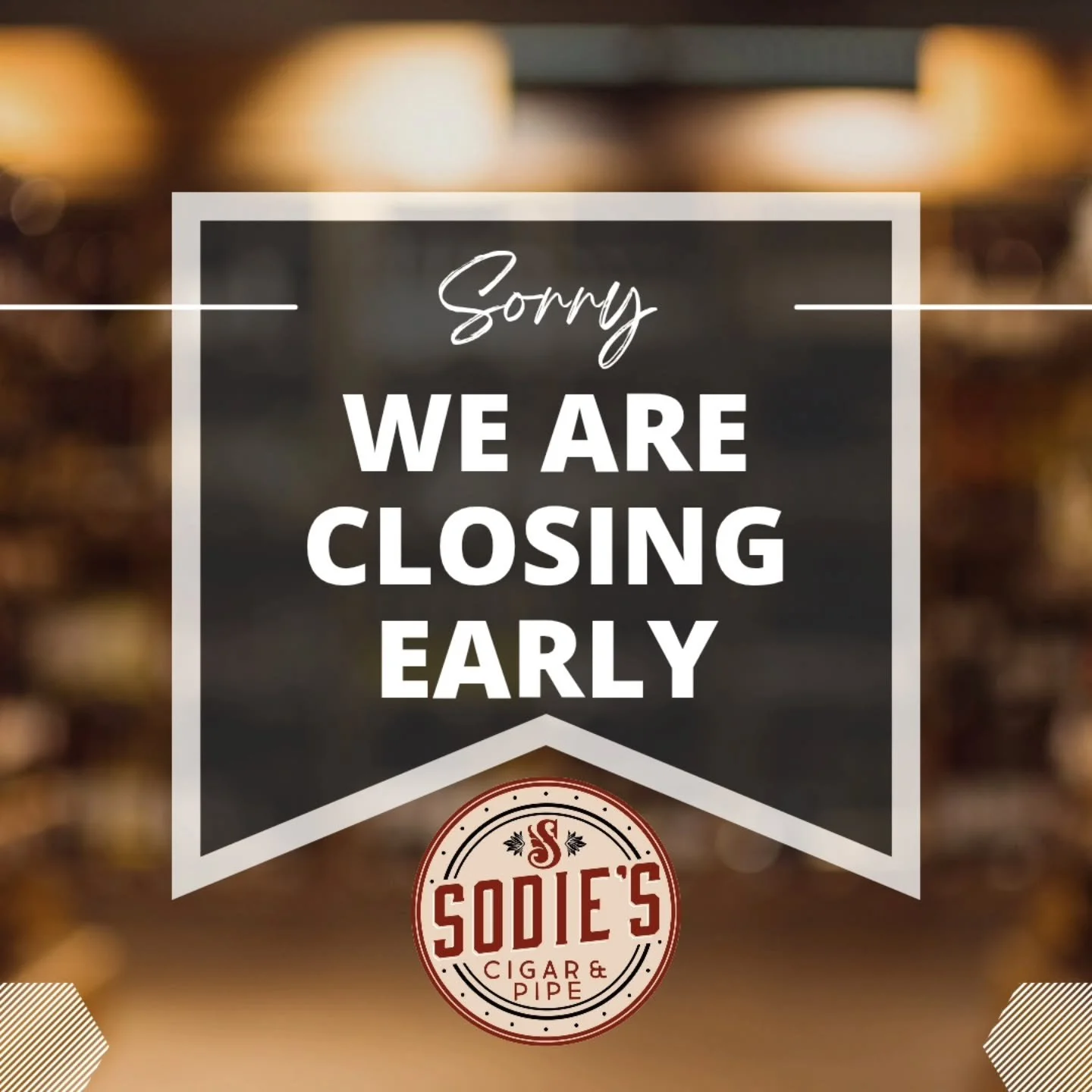 Apologies for the last minute notice, we are closing early tonight. We will return to regular hours tomorrow.