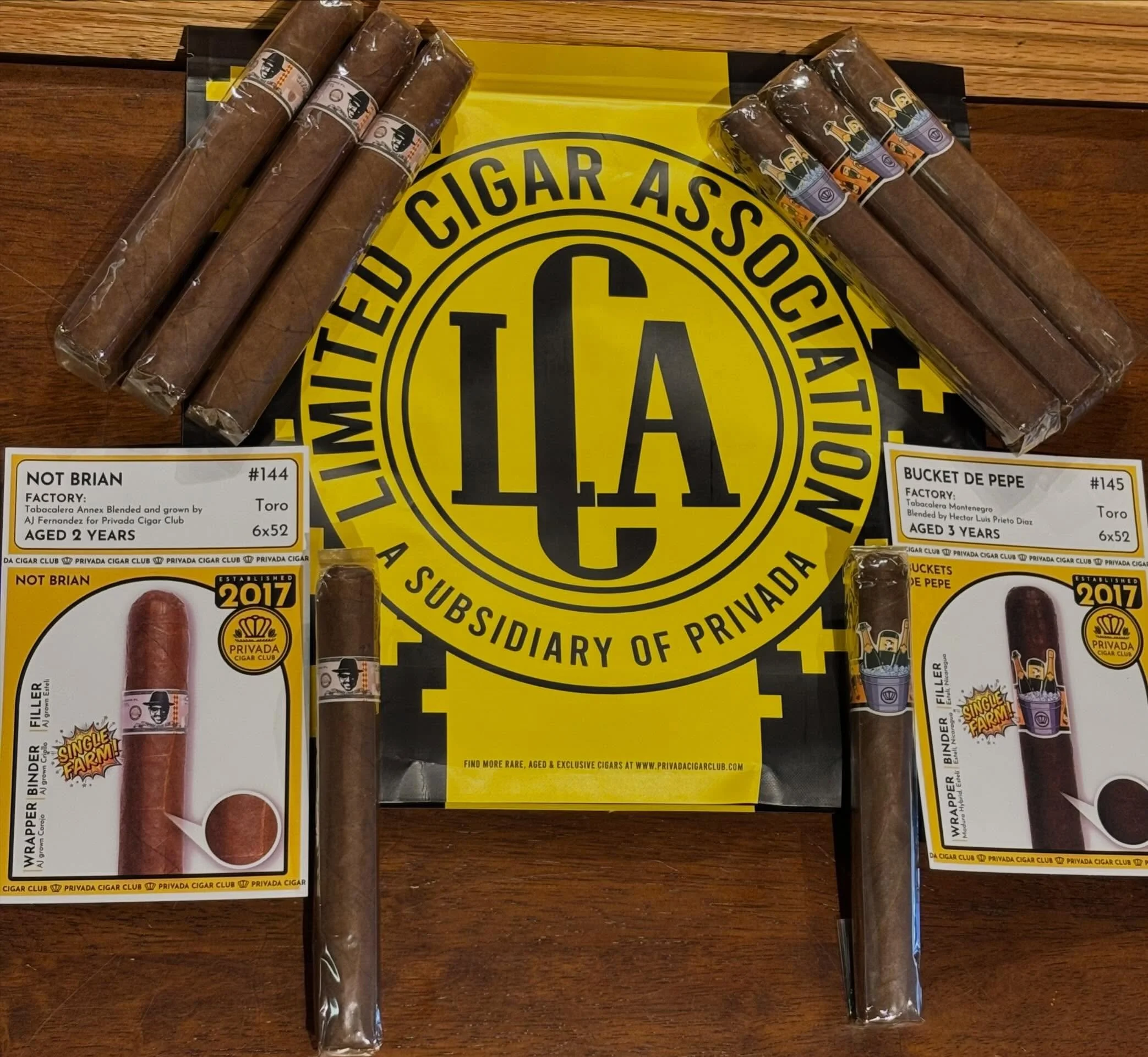Each month we receive cigars from the Limited Cigar Association, and this month&rsquo;s single farm cigars have hit the shelves here at Sodie&rsquo;s: 

💨 Not Brian (aged 2 years)
💨 Bucket De Pepe (aged 3 years)

Stop by and check out this month&rs