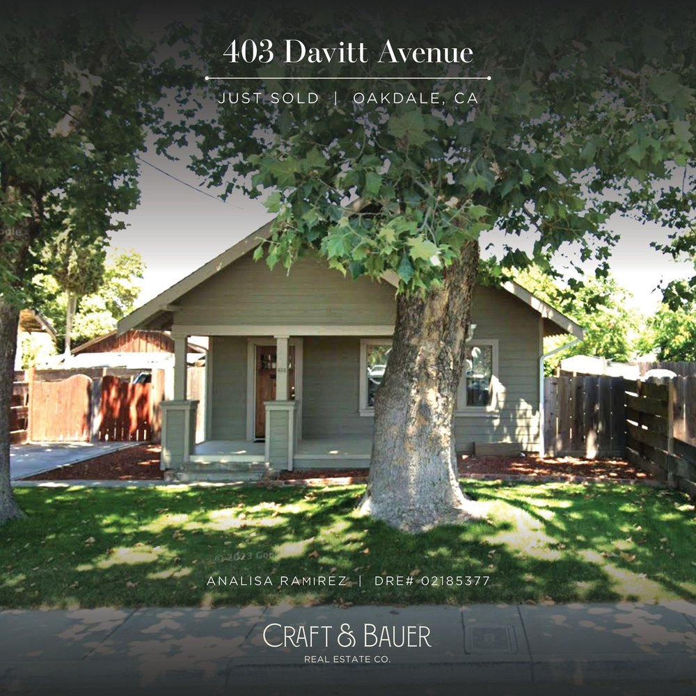 JUST SOLD 🥳 Congratulations to the new owners of this charming 2-bedroom bungalow! ⁠
⁠
🏡 403 Davitt Avenue⁠
📍 Oakdale, CA⁠
⁠
From the welcoming facade to the cozy indoor spaces, every corner of this home invites you to enjoy comfortable living in 