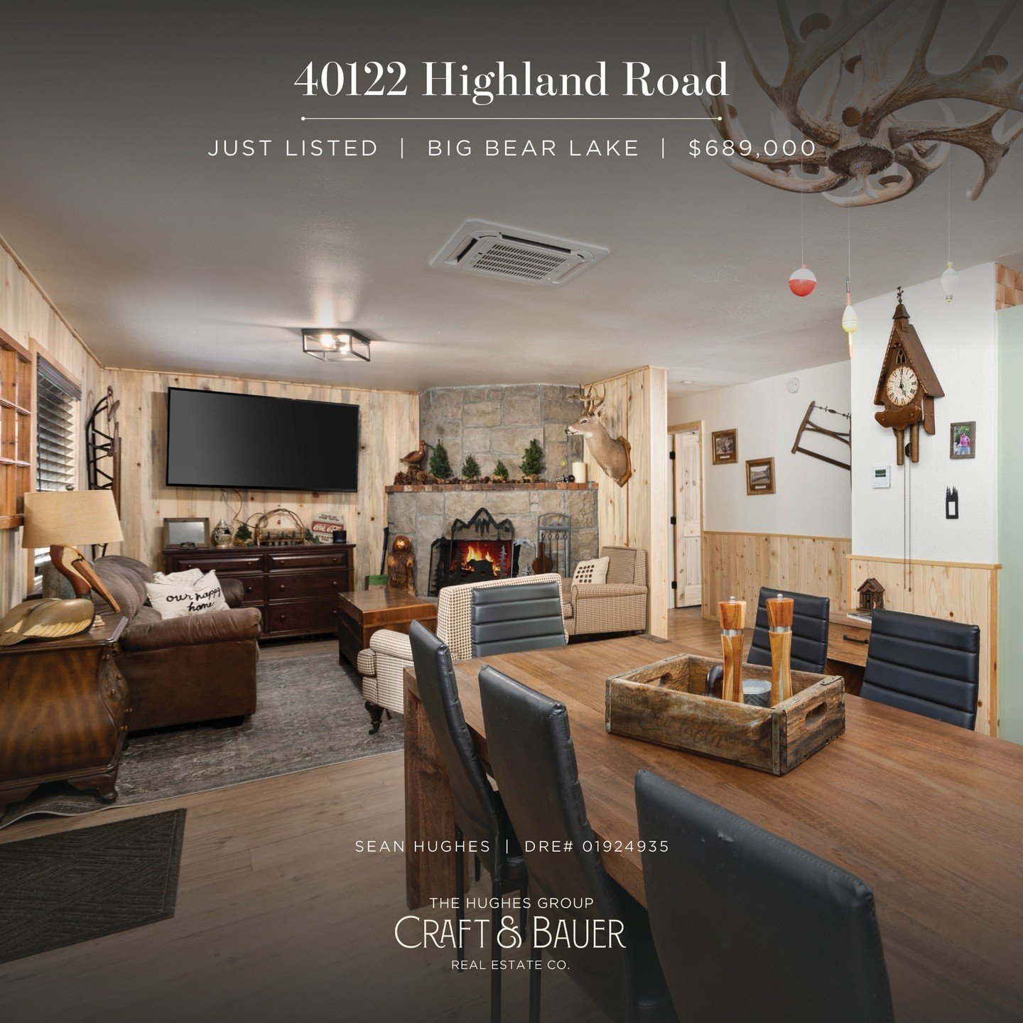 JUST LISTED 👉 A stunning real estate gem nestled in the heart of Big Bear Lake!⁠
⁠
🏡 40122 Highland Road⁠
📍Big Bear Lake, CA⁠
💰 $689,000⁠
⁠
This beautifully renovated property offers a perfect blend of modern comfort and rustic charm. The fully f