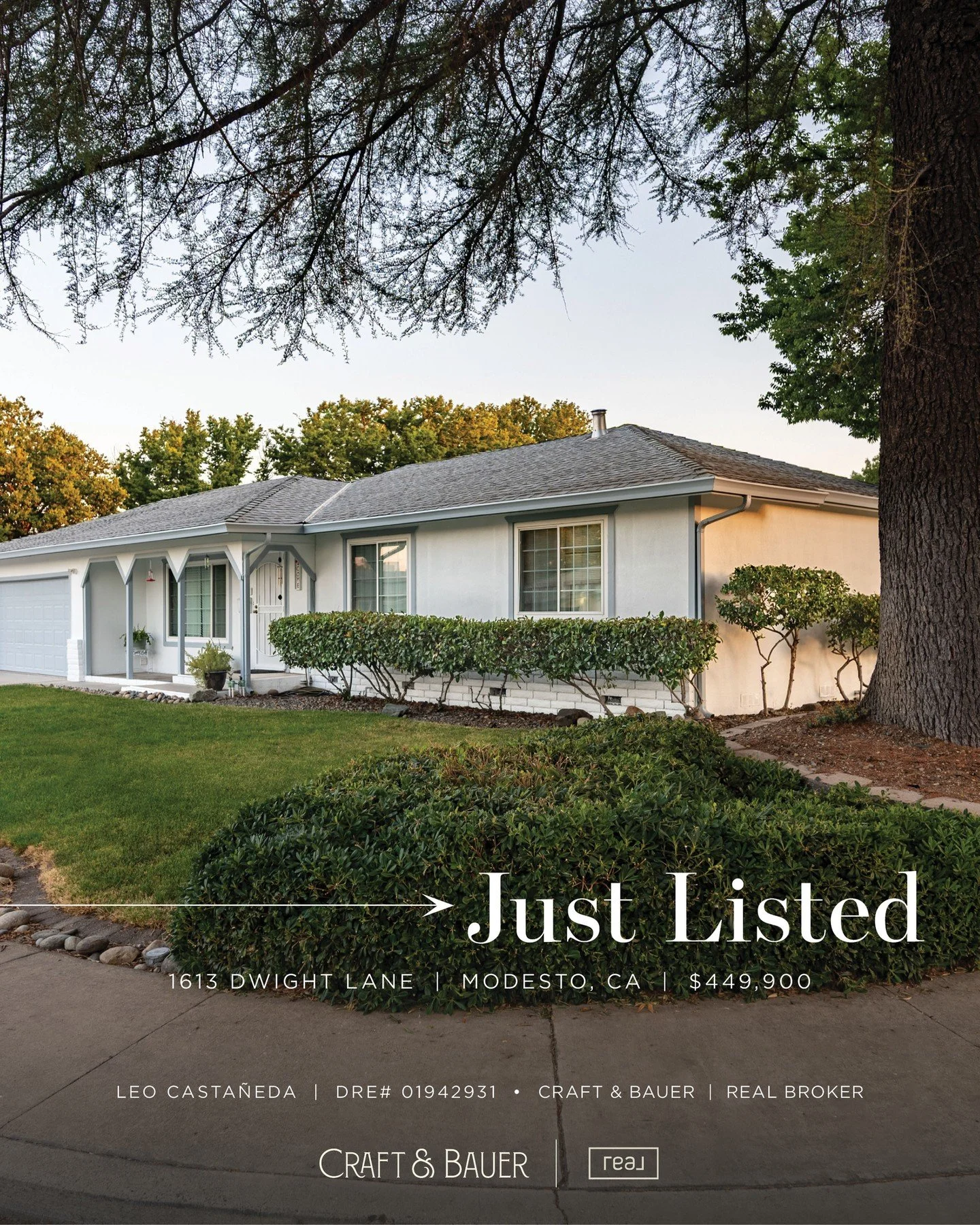 JUST LISTED 👉 Fall in love with this beautiful home, perfectly situated on a spacious corner lot in one of Modesto&rsquo;s most established and tranquil neighborhoods.⁠
⁠
🏡 1613 Dwight Lane ⁠
📍 Modesto, CA⁠
💰 $449,900⁠
⁠
Step outside to a backyar