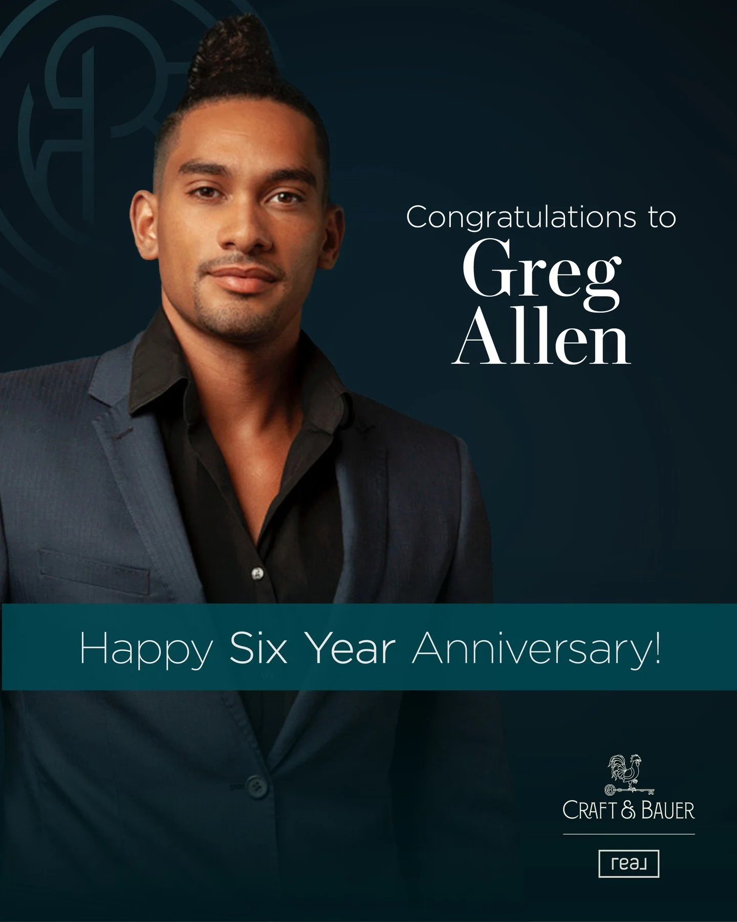 Happy 6-year Craft &amp; Bauerversary to our Estate Agent Greg Allen! ⁠
⁠
Greg is a standout Estate Agent, known for serving clients in the Sports &amp; Entertainment industries. A former elite basketball player at USC, Greg went on to work in talent
