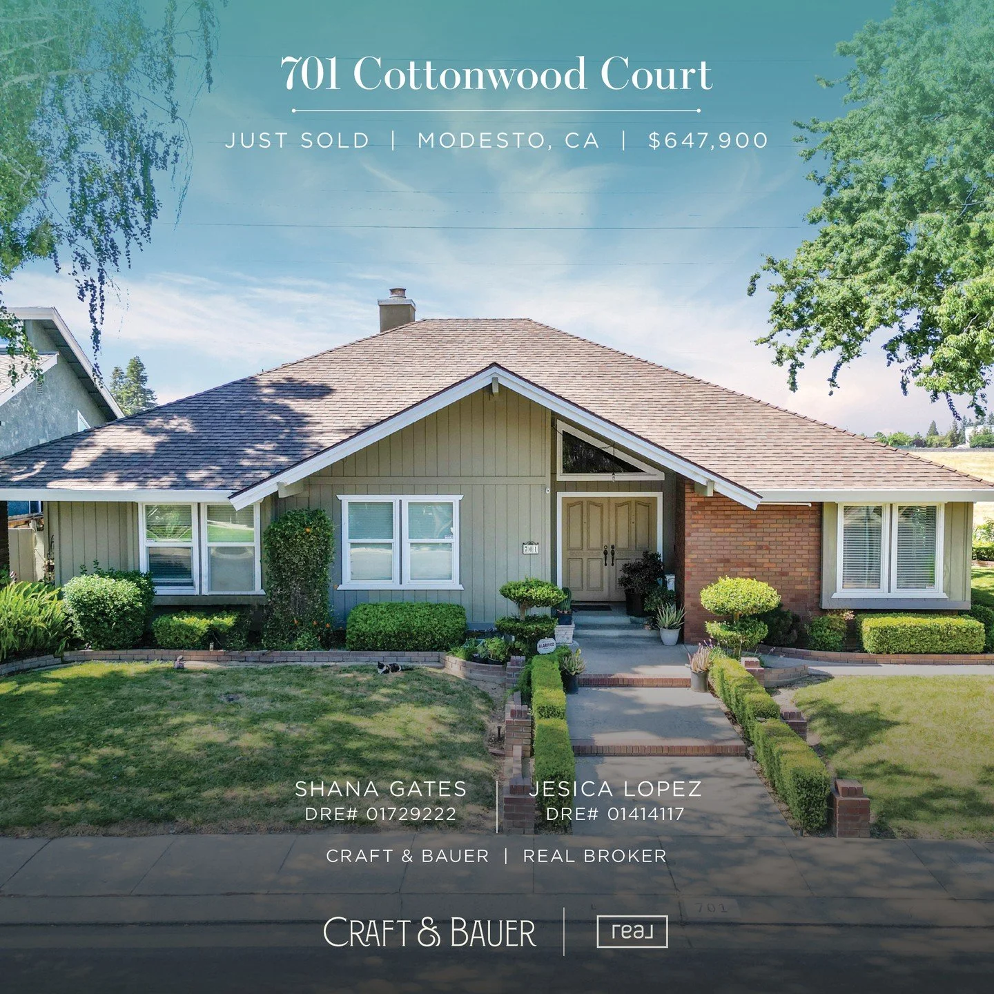 JUST SOLD 🎉 Congratulations to the new owners of this beautifully updated 3-bedroom home! ⁠
⁠
⁠
🏡 701 Cottonwood Court⁠
📍 Modesto, CA⁠
💰 $647,900⁠
⁠
Featuring a private backyard retreat with a sparkling pool and waterfall, above-ground spa, and s