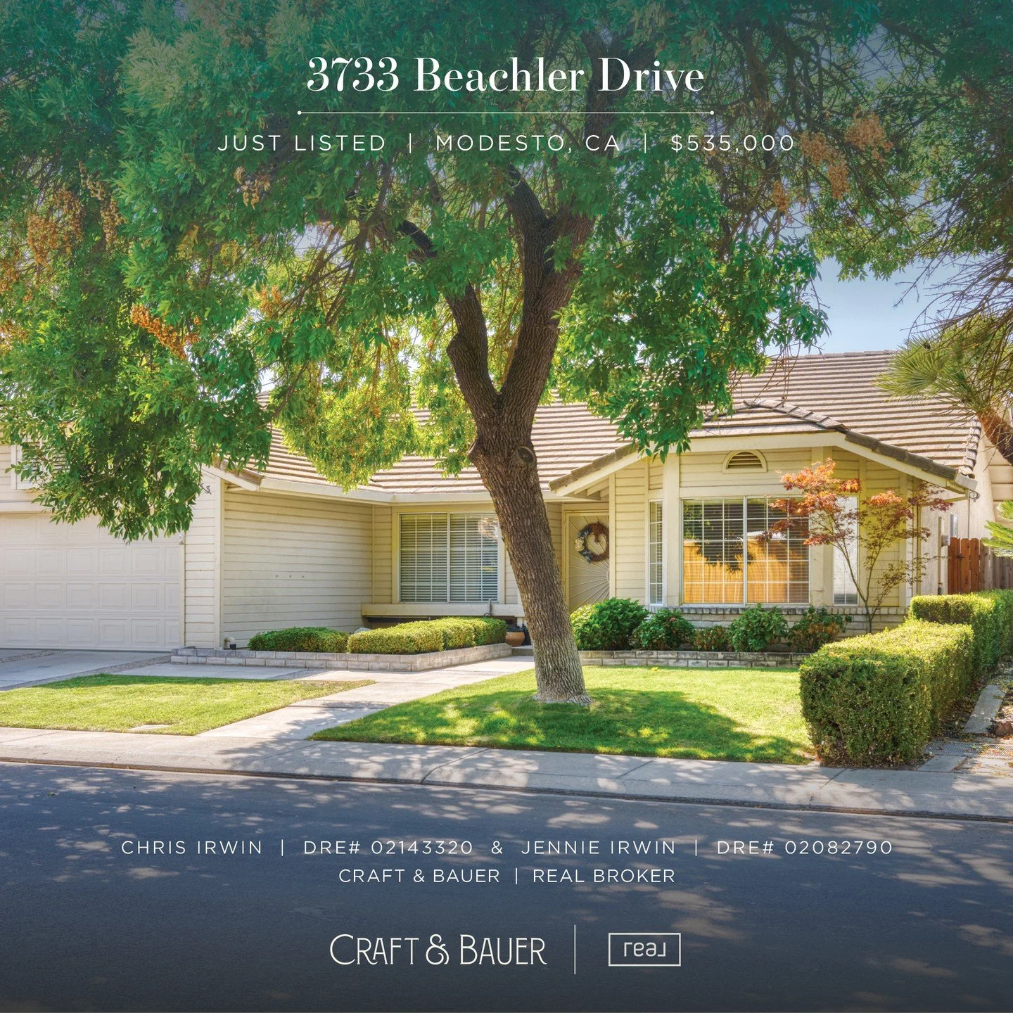 JUST LISTED 👉Fresh modern vibes meet timeless charm in one of Modesto&rsquo;s most sought-after neighborhoods.⁠
⁠
🏡 3733 Beachler Drive⁠
📍 Modesto, CA⁠
💰 $534,996⁠
⁠
Step outside to your own private retreat, complete with a spacious covered patio