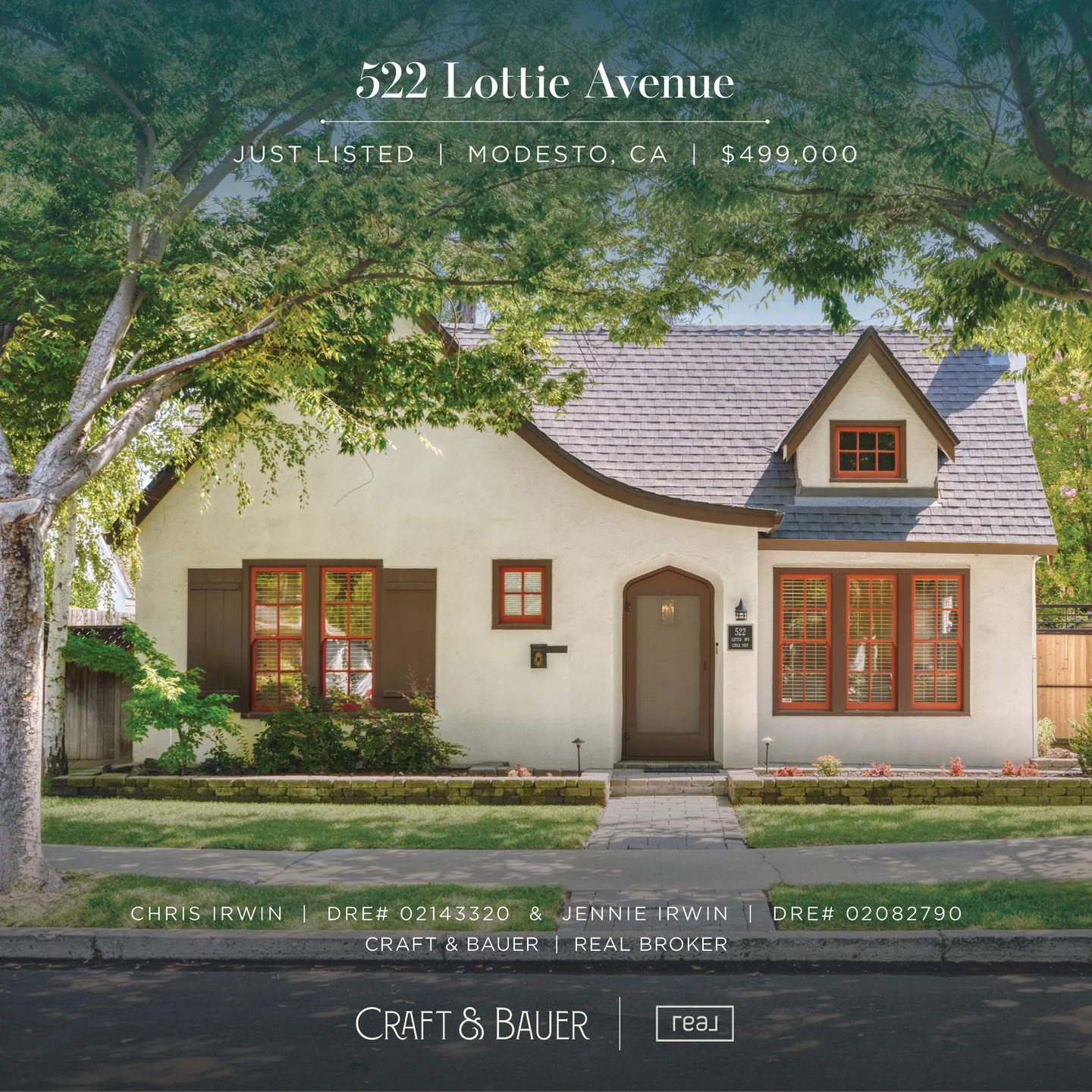 JUST LISTED 👉 Once upon a Lottie Avenue Built in 1927, this storybook Tudor reads like a favorite chapter of Central Modesto. ⁠
⁠
🏡 522 Lottie Avenue⁠
📍 Modesto, CA⁠
💰 $499,000⁠
⁠
All on beloved, tree-lined Lottie Avenue in the coveted College Ar