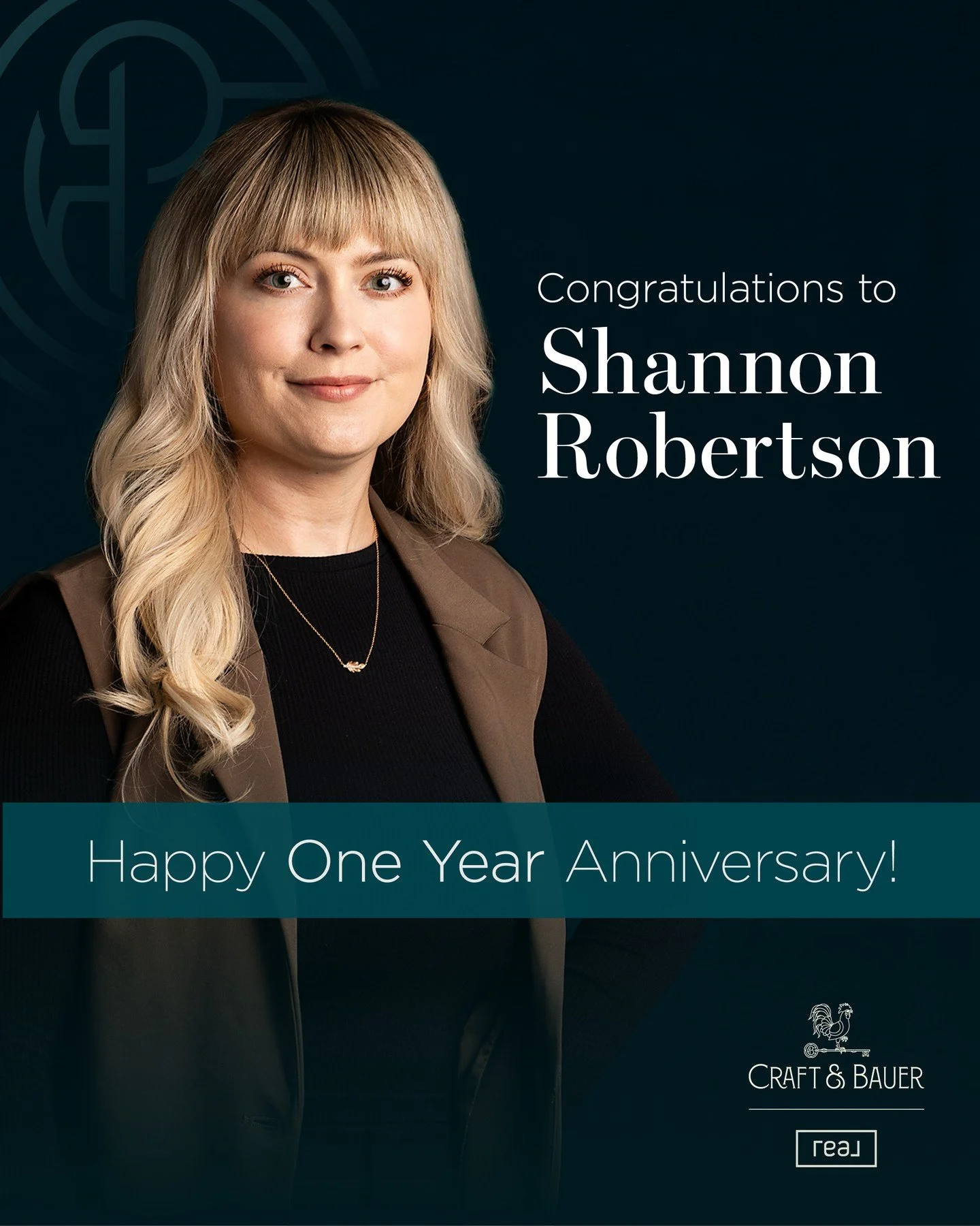 Congratulations to our Estate Agent Shannon Robertson on her incredible first year with Craft &amp; Bauer | Real Broker! ⁠
⁠
Over the past year, Shannon has brought her signature empathy, precision, and creativity to the Central Valley real estate sc