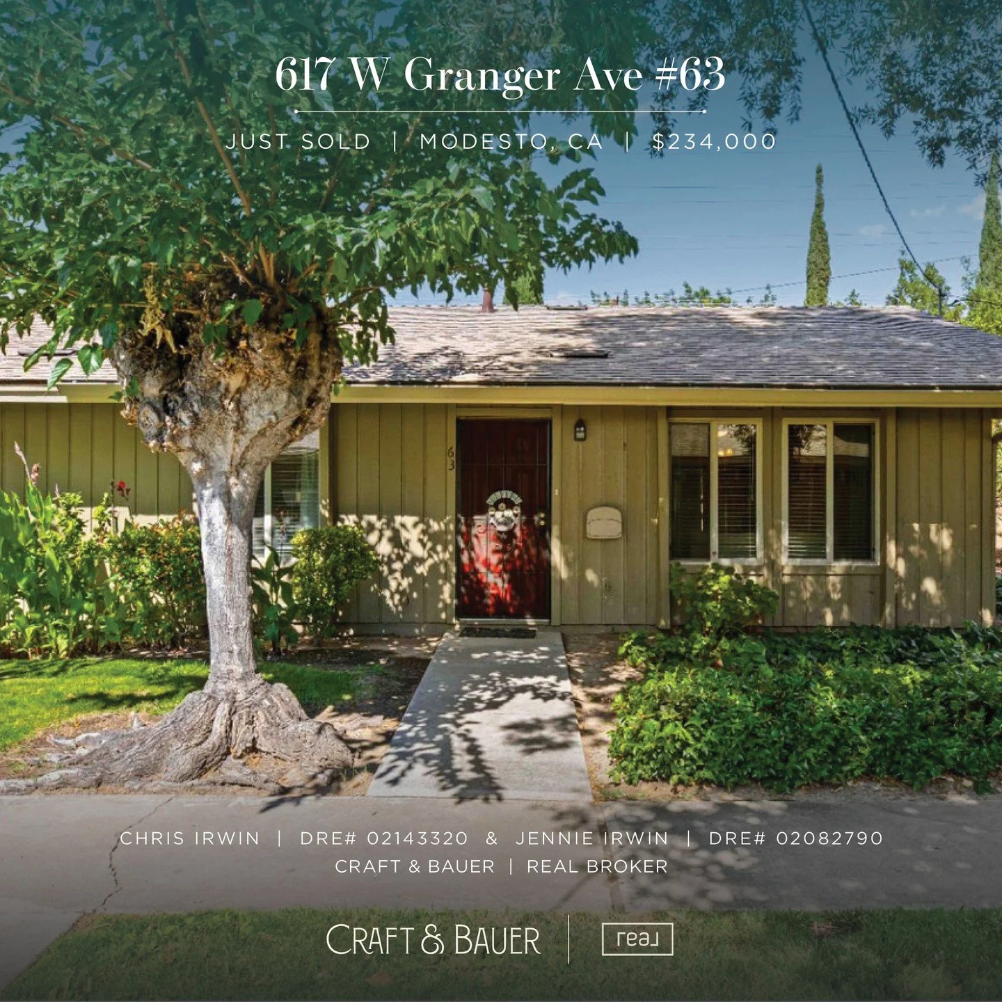 JUST SOLD 🎉 Congratulations to the new owners of this beautifully renovated single story condo!⁠
⁠
🏡 617 W Granger Avenue #63⁠
📍 Modesto, CA⁠
💰 $234,000⁠
⁠
This property offers a prime location close to shopping centers, Doctors Medical Center, s