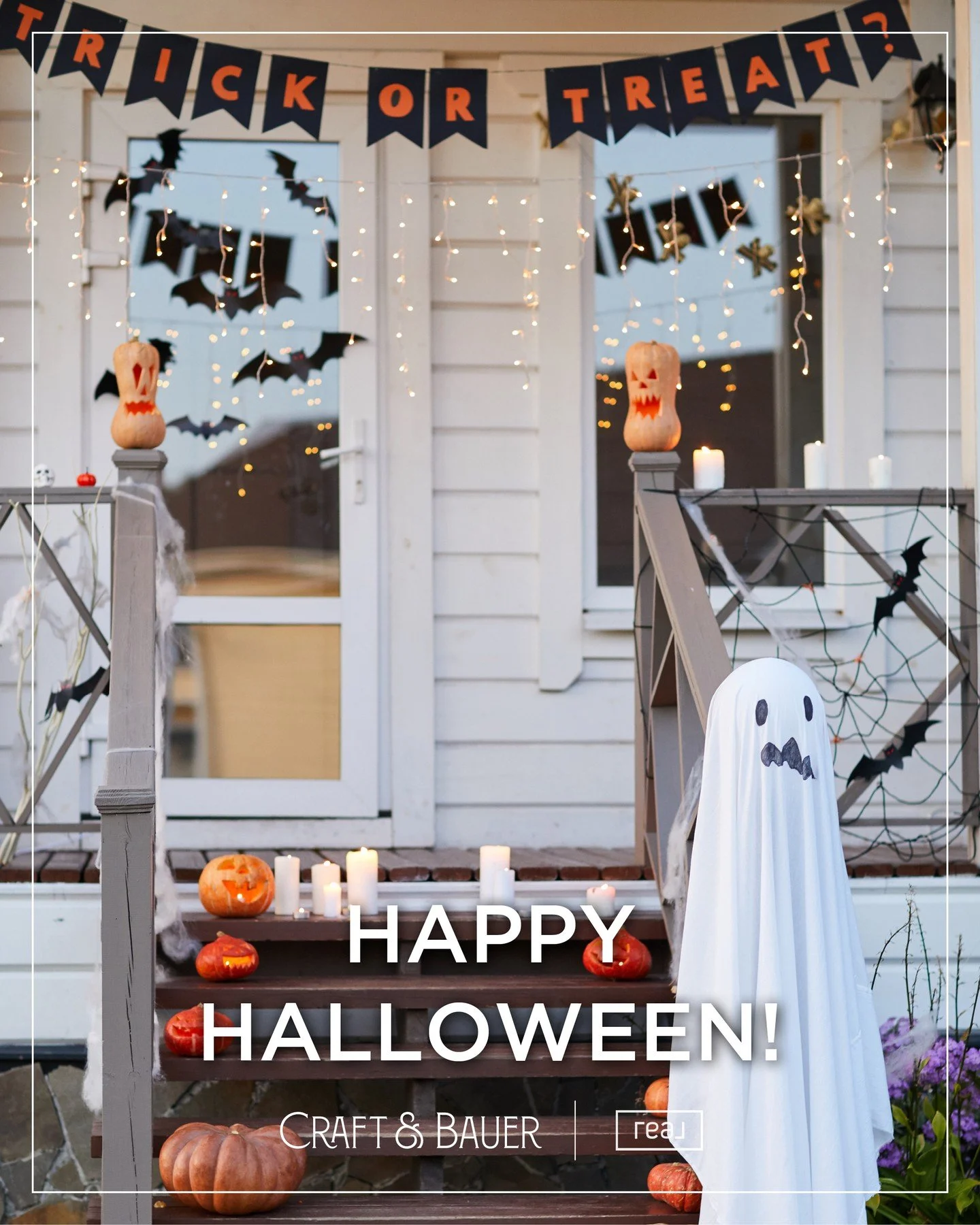 👻 &ldquo;No tricks, just treats &mdash; and maybe your dream home! 🏡⁠
Happy Halloween from all of us at Craft &amp; Bauer Real Estate! 🎃🧡