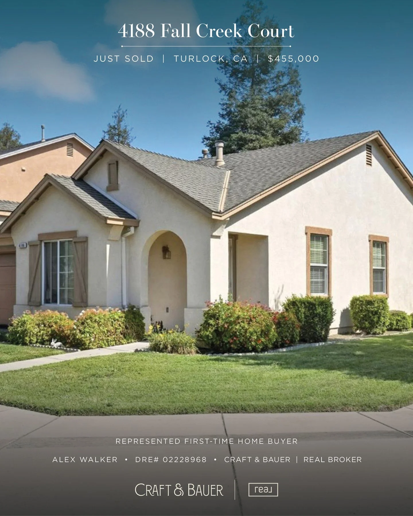 JUST SOLD 🎉 Congratulations to the new owners of this  charming 3-bedroom home! ⁠
⁠
🏡 4188 Fall Creek Court ⁠
📍 Turlock, CA⁠
💰 $455,000⁠
⁠
Minutes from California State University, Sacramento, this home sits on a desirable corner lot and offers c