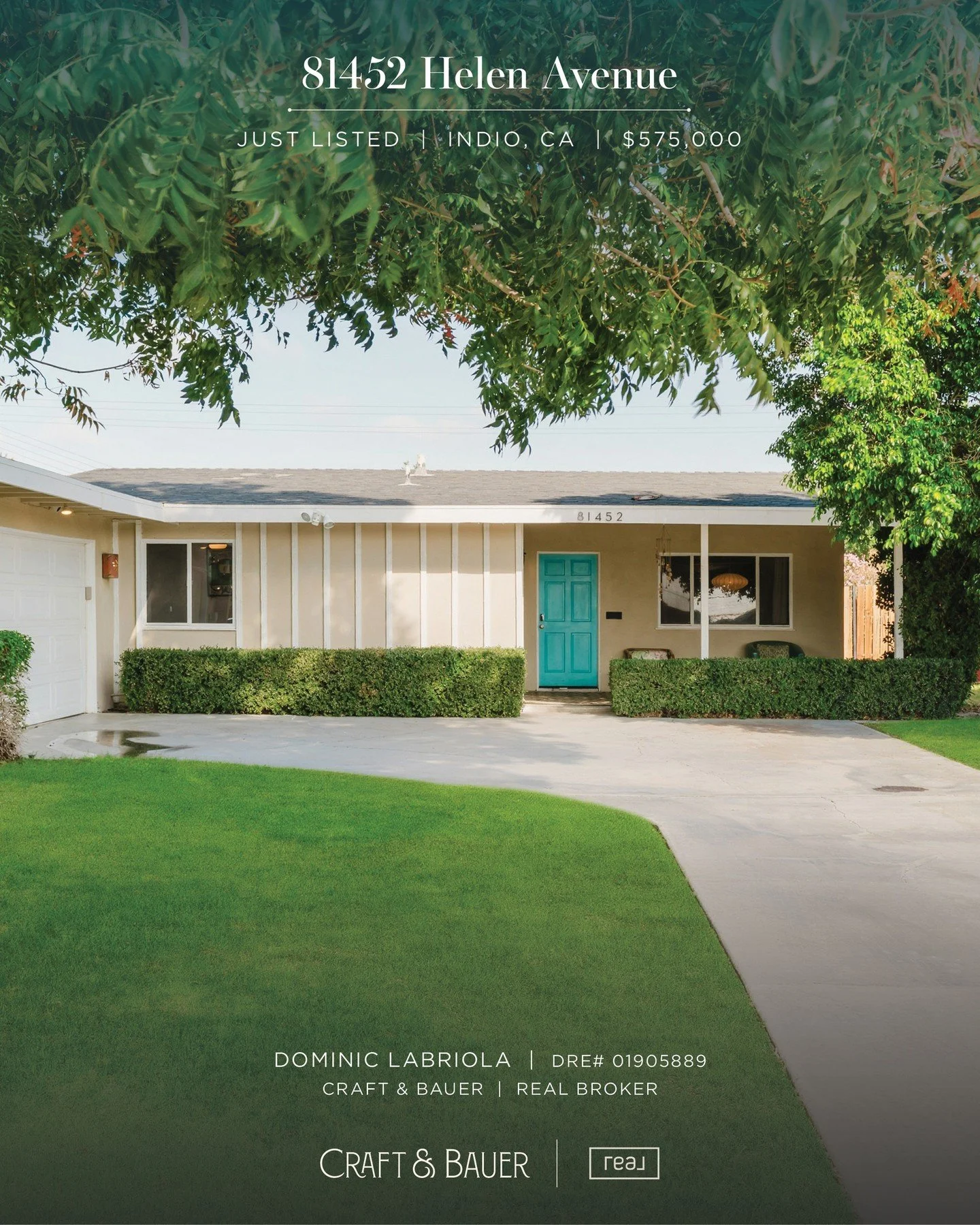 JUST LISTED 👉 Welcome to 81452 Helen Ave - a vibrant Mid-Century Modern escape in the heart of Indio!⁠
⁠
🏡 81452 Helen Avenue⁠
📍 Indio, CA⁠
💰 $575,000⁠
⁠
Outside, your private resort awaits: heated saltwater pool, retro spa, fire pit lounge, and 