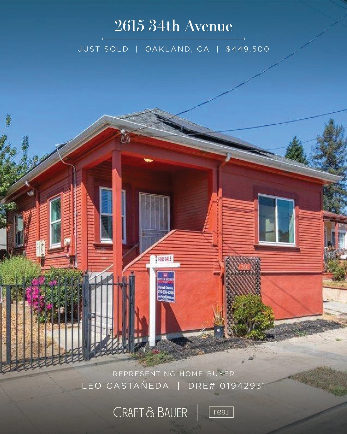 JUST SOLD 🎉 Congratulations to the new owners of this charming bungalow in the Fruitvale area of Oakland!⁠
⁠
🏡 2615 34th Avenue⁠
📍 Oakland, CA⁠
💰 $449,500⁠
⁠
Just minutes from Hwy 580, this spot is close to major transit and surrounded by Fruitva