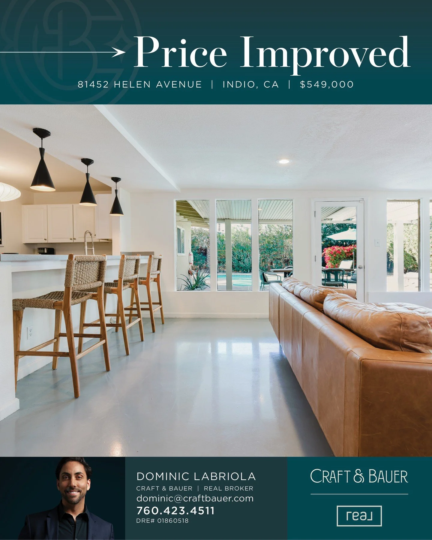 PRICE IMPROVED 👉 Welcome to 81452 Helen Ave - a vibrant Mid-Century Modern escape in the heart of Indio!⁠
⁠
🏡 81452 Helen Avenue⁠
📍 Indio, CA⁠
💰 $549,000⁠
⁠
Outside, your private resort awaits: heated saltwater pool, retro spa, fire pit lounge, a