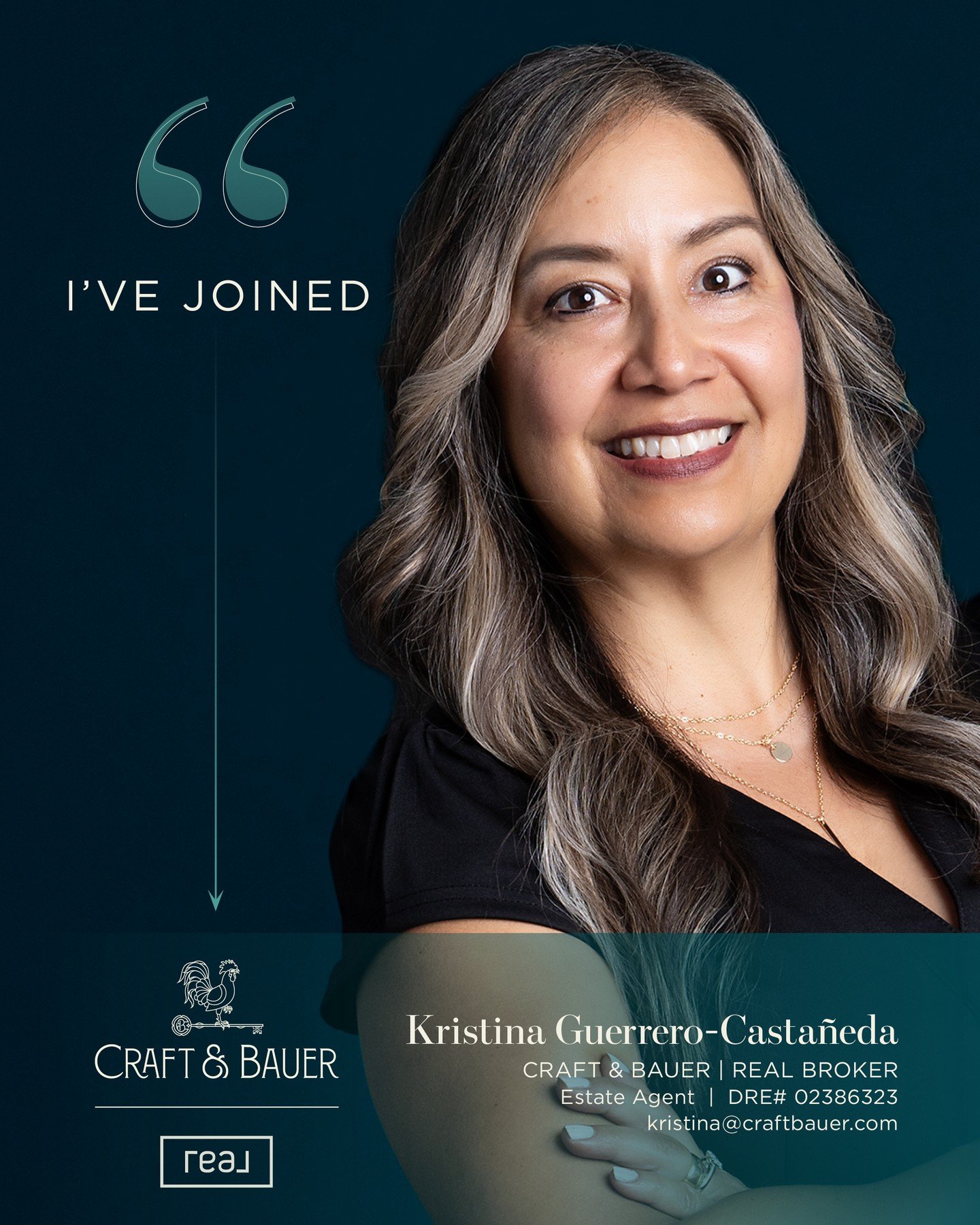 Please join us in welcoming Kristina Guerrero-Casta&ntilde;eda to @craftbauer @realbrokerage as Estate Agent, and the latest member of our Northern California region 🎉⁠
⁠
With over 20 years of experience in the behavior analysis field, Kristina has 