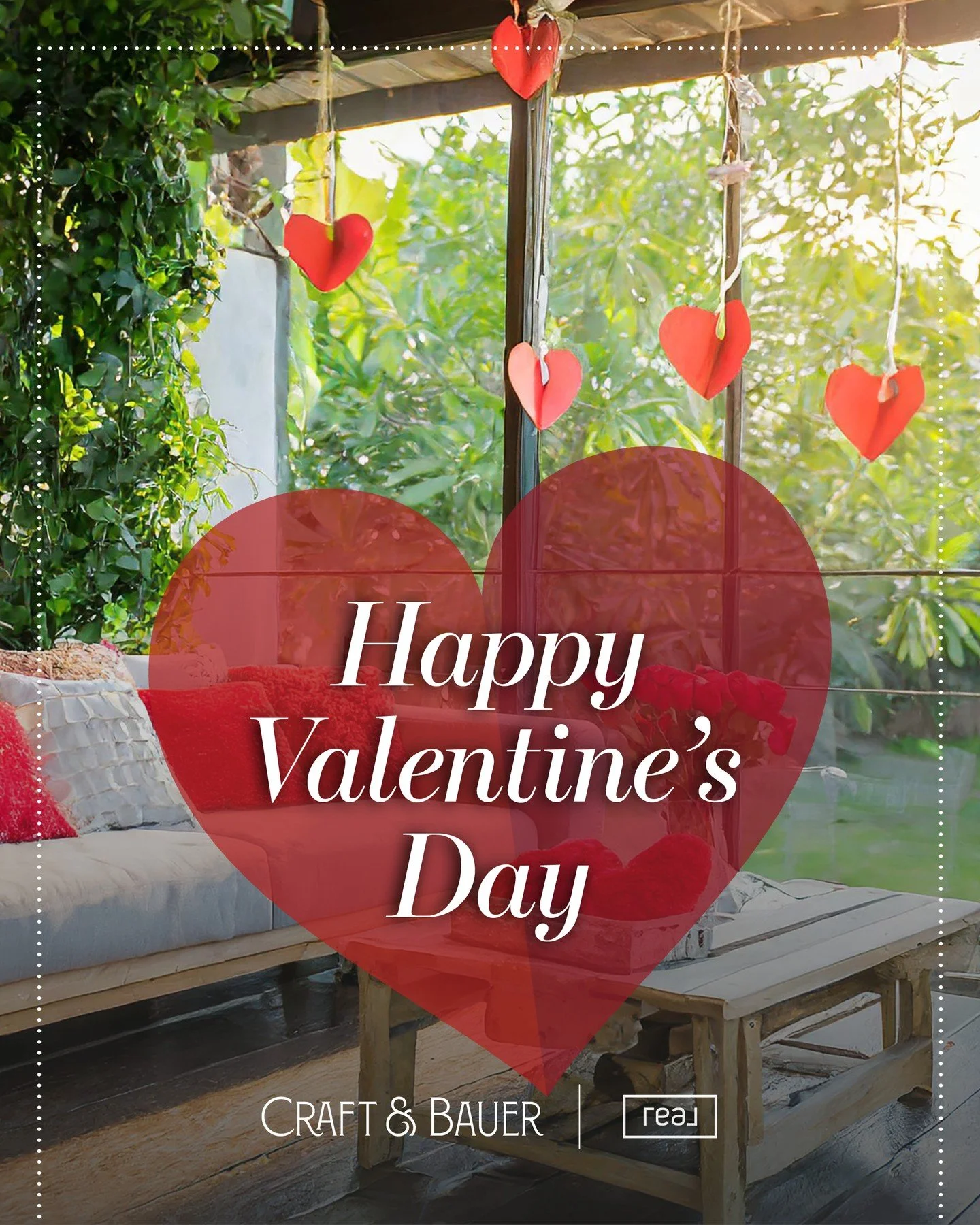 Happy Valentine&rsquo;s Day from Craft &amp; Bauer | Real Broker! ❤️⁠
⁠
Home is where love lives, memories are made, and dreams take shape. Whether you&rsquo;re searching for &ldquo;the one&rdquo; or already settled into your forever home, we&rsquo;r