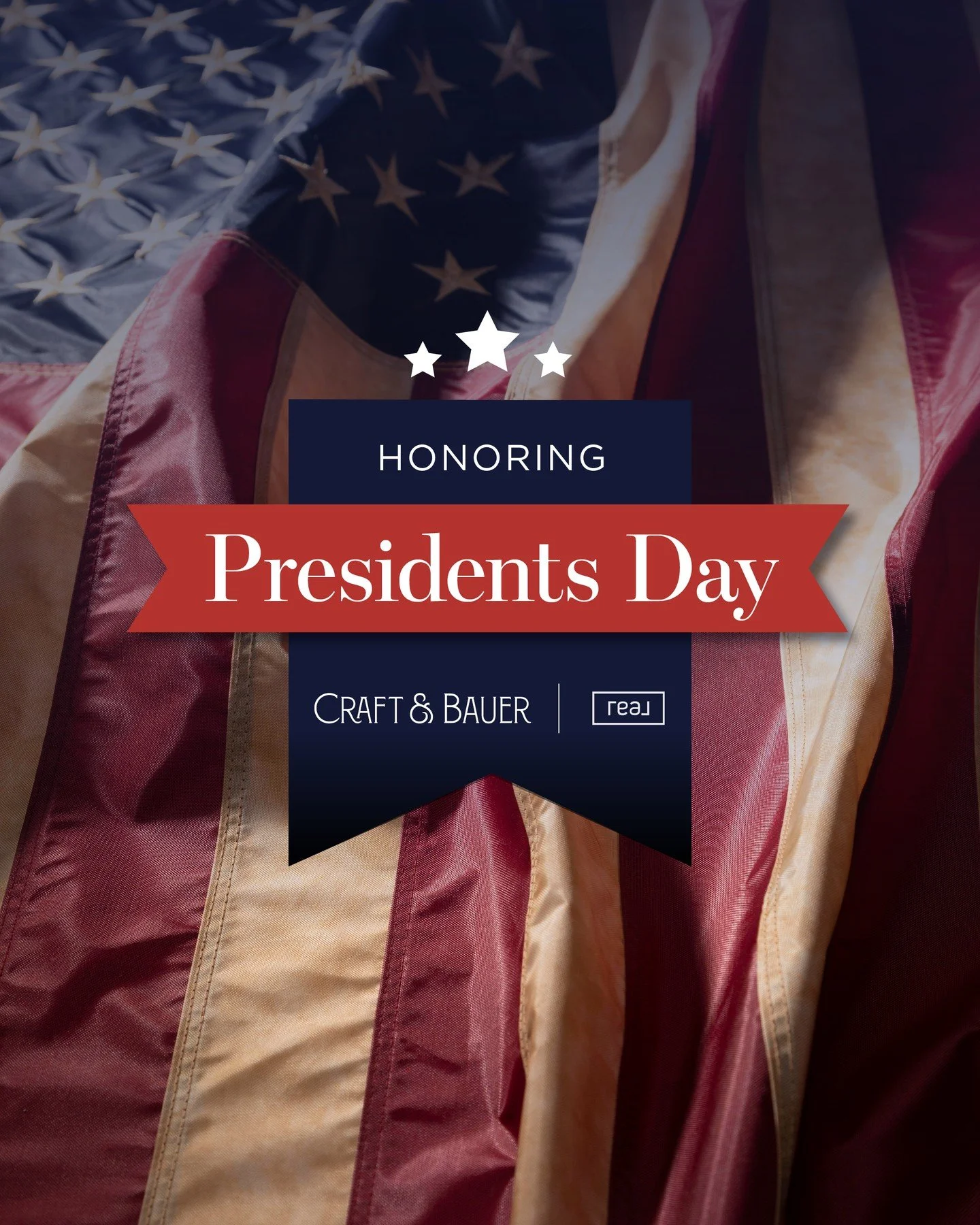Happy Presidents Day from Craft &amp; Bauer | Real Broker 🇺🇸⁠
⁠
Today, we celebrate the history of our nation and the spirit of leadership, service, and community that continues to shape it. We&rsquo;re grateful to be part of a community built on d