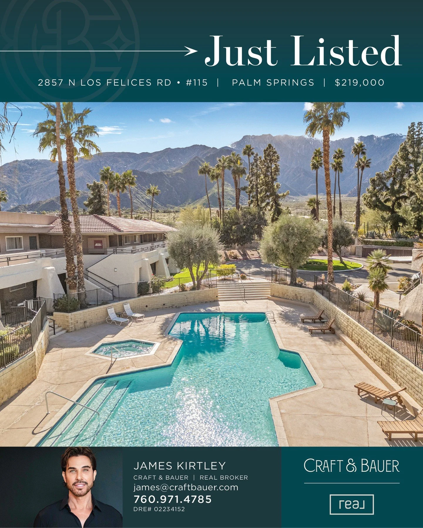JUST LISTED 👉 Welcome to this first-floor poolside retreat with stunning pool views and the San Jacinto Mountains as your breathtaking desert backdrop.⁠
⁠
🏡 2857 N Los Felices Road #115⁠
📍 Palm Springs, CA⁠
💰 $219,000⁠
⁠
Turnkey and beautifully r