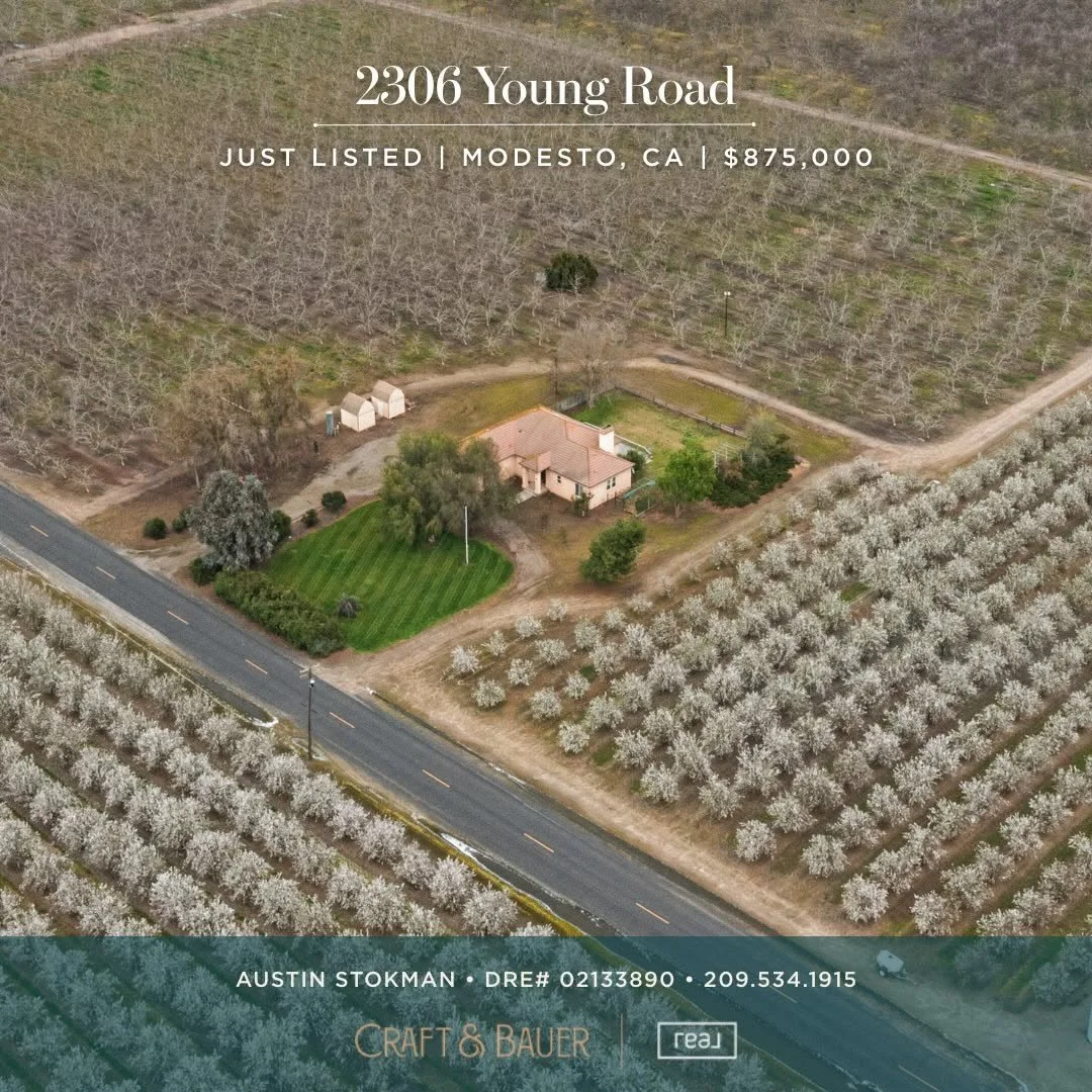 JUST LISTED 👉 A rare opportunity to own this stunning custom-built 2003 home on 1.17 acres!⁠
⁠
🏡 2309 Young Road ⁠
📍 Modesto, CA⁠
💰 $875,000⁠
⁠
Surrounded by beautiful almond and walnut orchards and set well away from main roads, this lovely prop