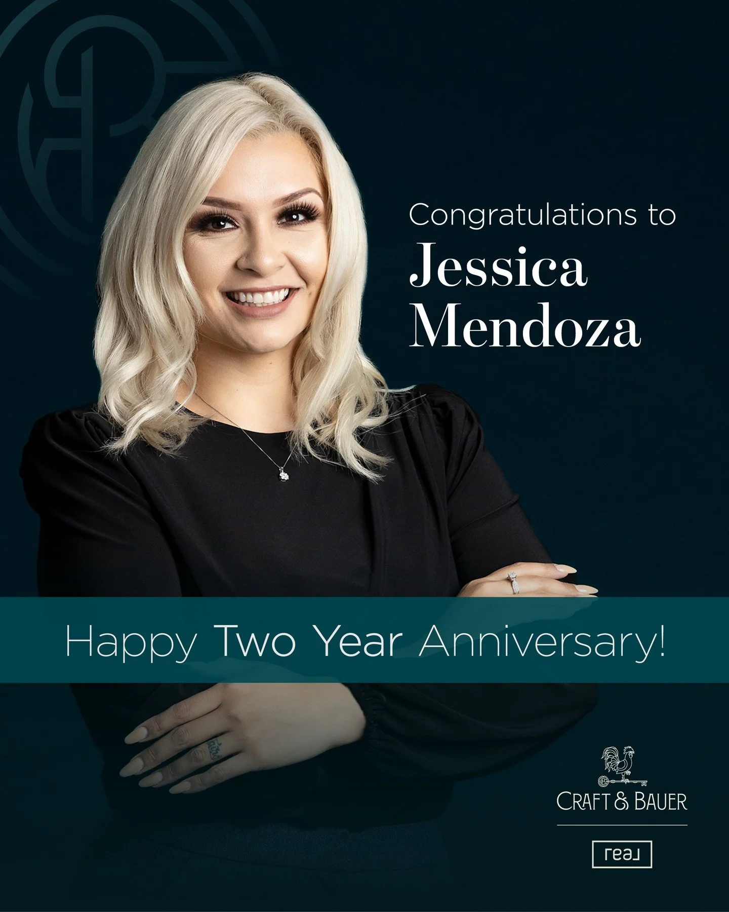 Happy 2-Year Craft &amp; Bauerversary to our Estate Agent Jessica Mendoza! ⁠
⁠
For the past two years, Jessica has proudly served clients across Stanislaus, San Joaquin, Merced, and the Bay Area with dedication, professionalism, and exceptional custo
