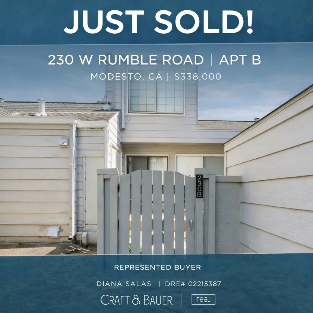 JUST SOLD 🎉 Congratulations to the new owners of this charming condo located in the highly sought-after Hartford Place community.⁠
⁠
🏡 230 W Rumble Road Apt B⁠
📍 Modesto, CA⁠
💰 $338,000⁠
⁠
Enjoy the best of indoor-outdoor living with both front a