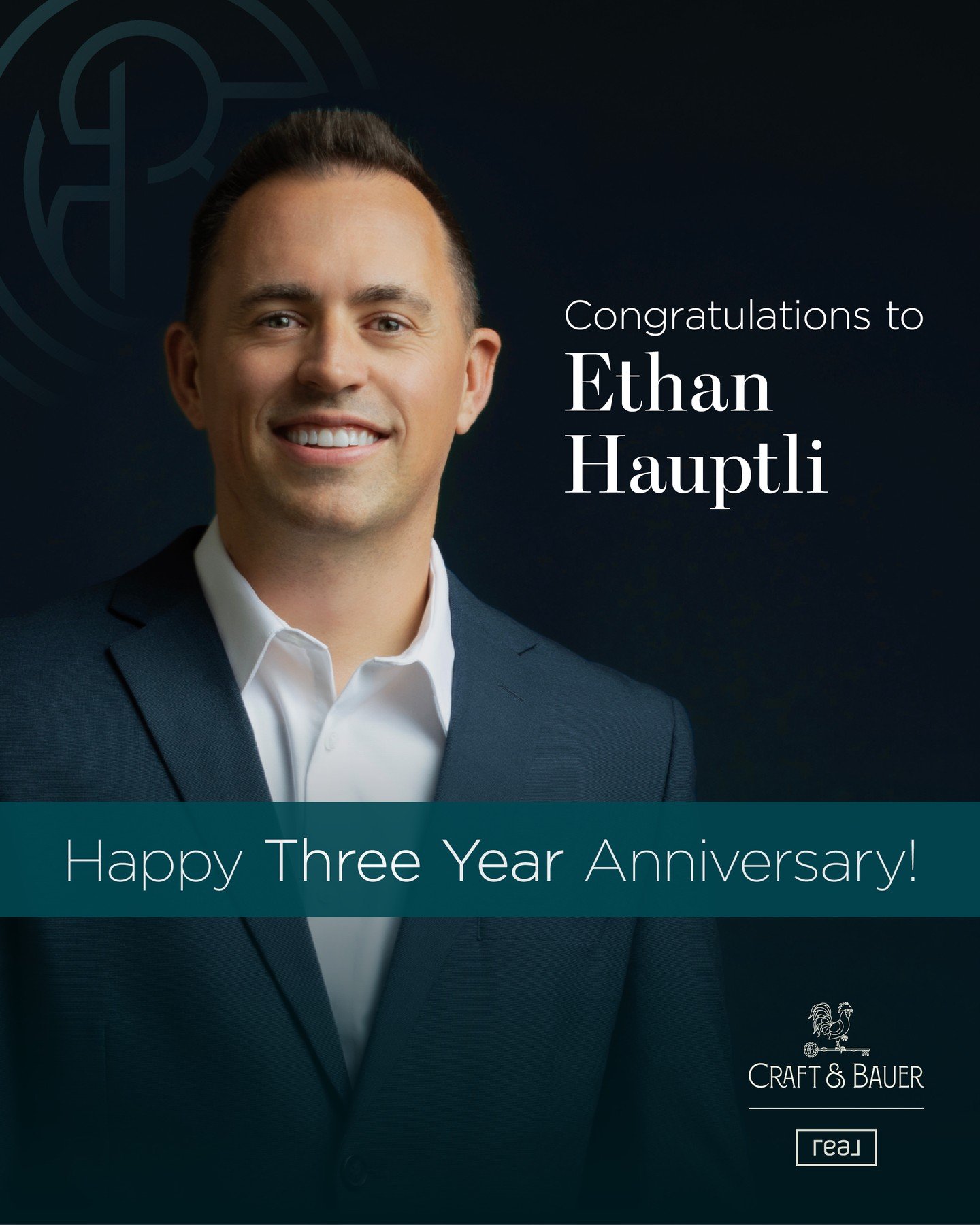 Happy 3-year Craft &amp; Bauerversary to our Estate Agent Ethan Hauptli⁠
⁠
Ethan is passionate about helping people discover and follow their true calling. After realizing he could combine his love for marketing and real estate into one meaningful ca