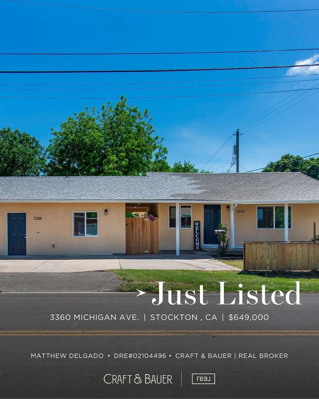 JUST LISTED 👉Turnkey 7-bedroom property with a permitted ADU&mdash;live in one, rent the other, and maximize your investment from day one.⁠
⁠
🏡 3360 Michigan Avenue⁠
📍 Stockton, CA⁠
💰 $649,000⁠
⁠
Combining thoughtful upgrades with exceptional ver