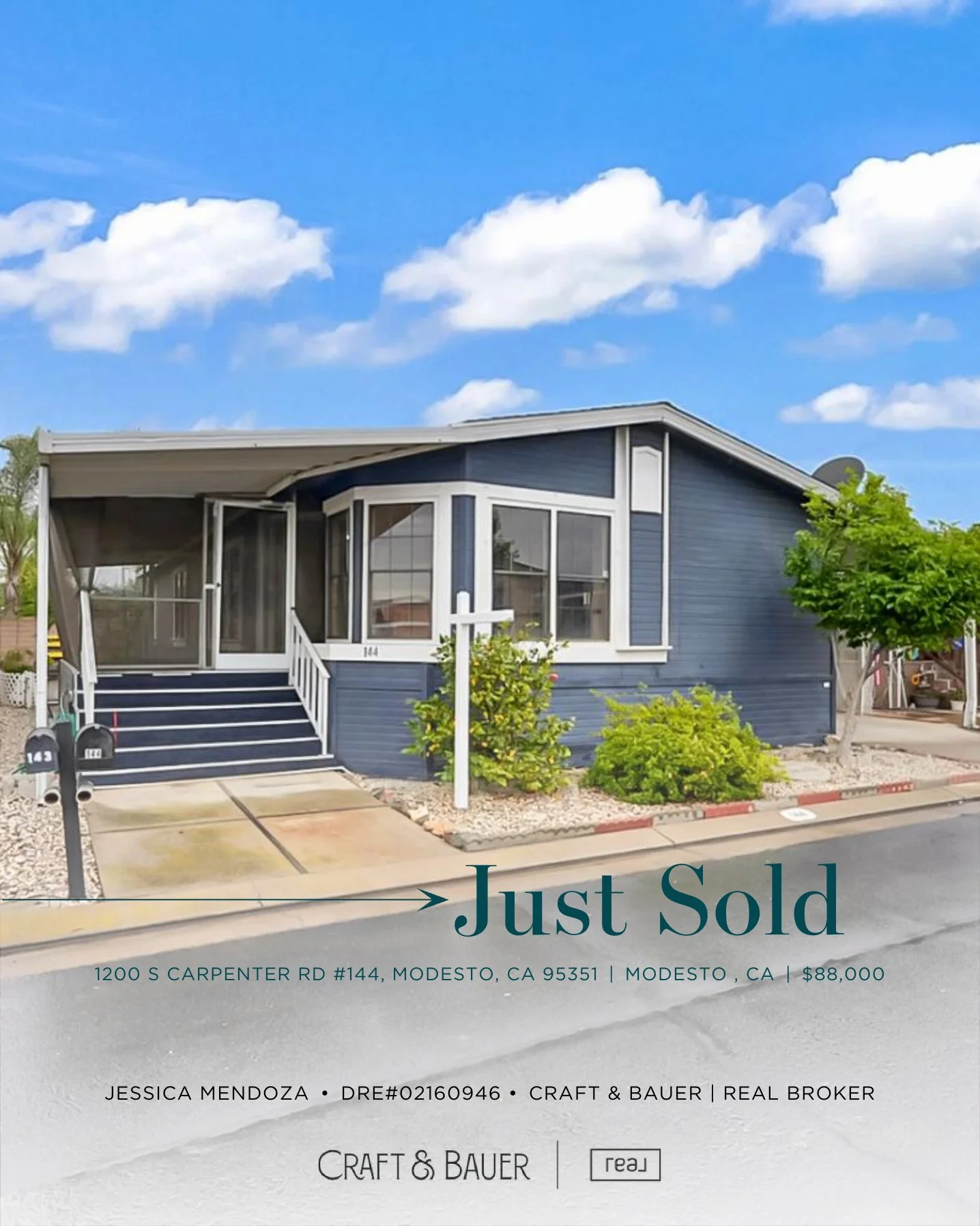 JUST SOLD 🎉 Congratulations to the new owners of this 2-bedroom home located in the desirable 55+ community of Westgate Village!⁠
⁠
🏡 1200 S Carpenter Rd #144⁠
📍 Modesto, CA⁠
💰 $88,000⁠
⁠
Residents enjoy a peaceful setting along with convenient a