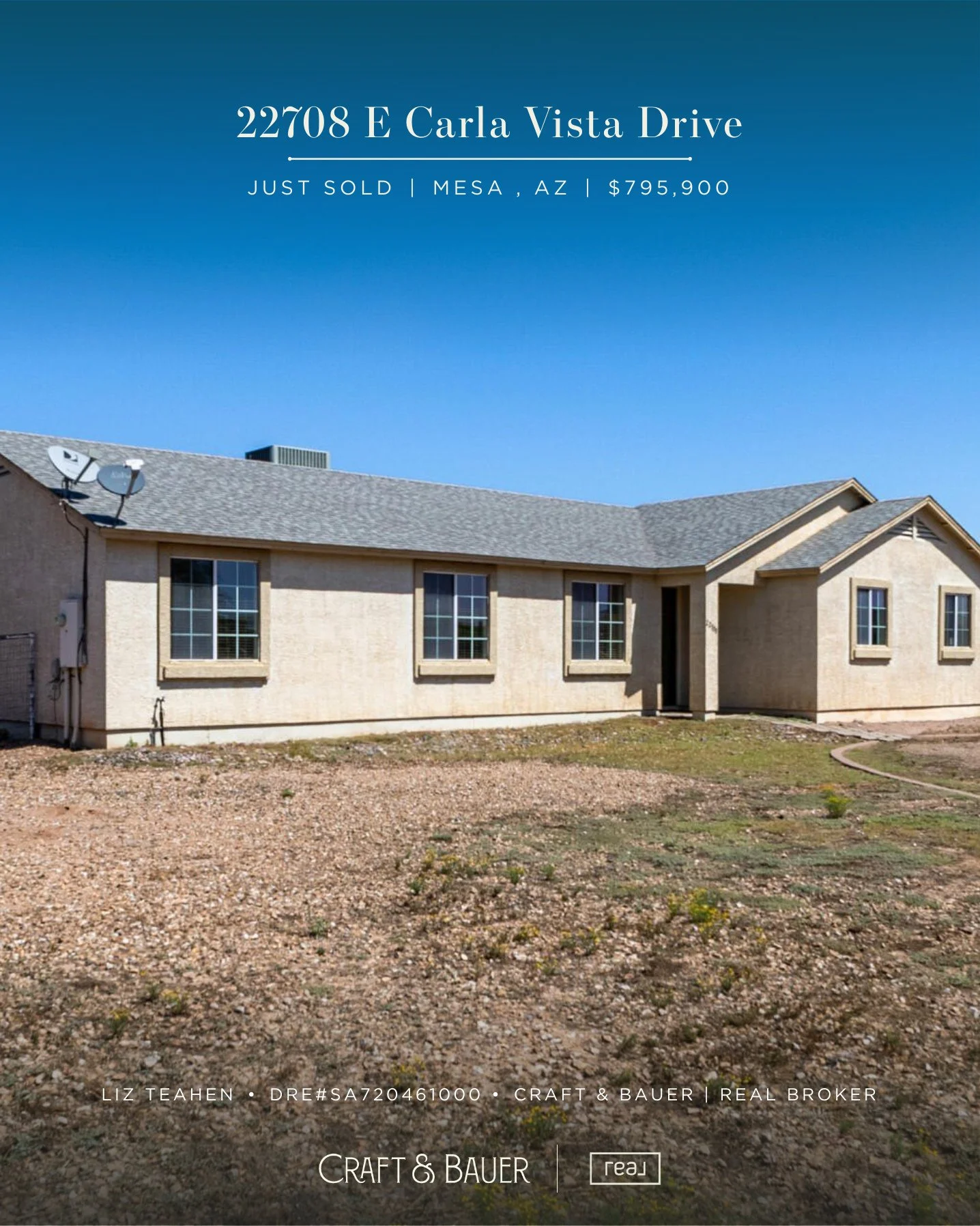 JUST SOLD ✨️ Congratulations to the new owners of this 3-bedroom home in one of Mesa's fastest-growing and most sought-after areas! ⁠
⁠
🏡 22708 E Carla Vista Drive⁠
📍 Mesa, AZ⁠
💰 $795,900⁠
⁠
Detached shop perfect for a business, workshop, or stora