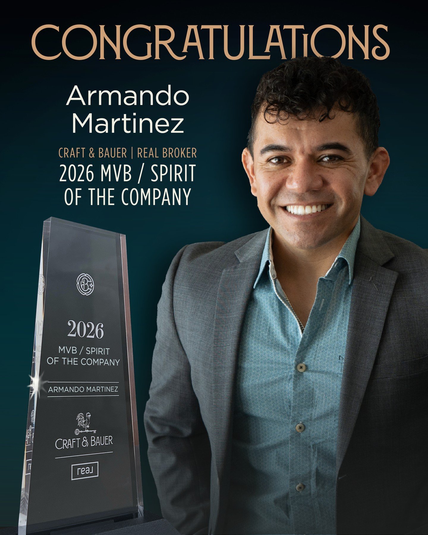 🏆 Congratulations to Armando Martinez, our 2026 Most Valuable Bauer (MVB)!⁠
⁠
The MVB Award honors the spirit of Craft &amp; Bauer&mdash;celebrating culture, energy, leadership, and what it means to truly show up for the team.⁠
⁠
Armando embodies wh