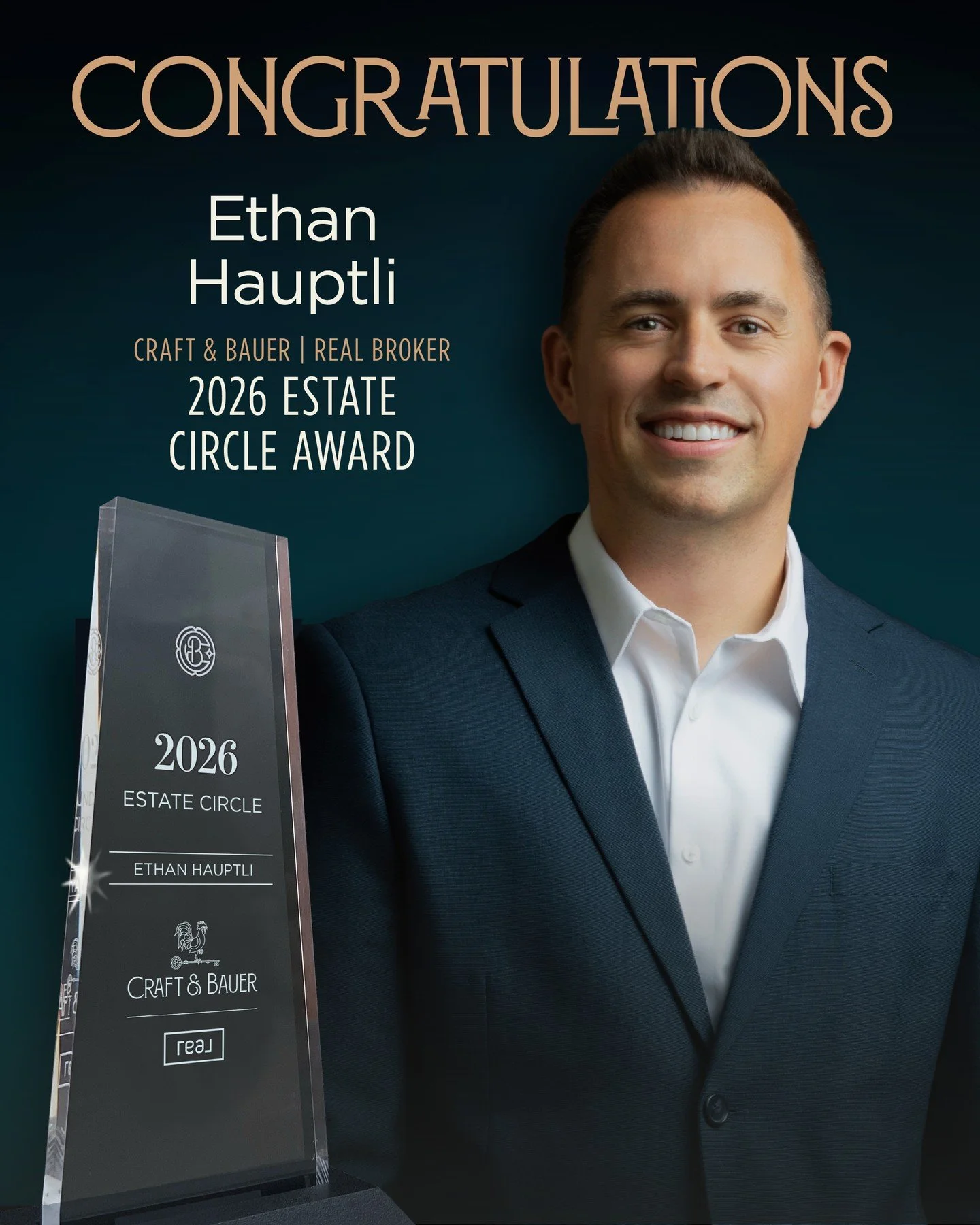 ✨ Congratulations to Ethan Hauptli, 2026 Estate Circle recipient!⁠
⁠
The Estate Circle recognizes agents who achieved between $2M and $4M in total sales volume in 2025 &mdash;driven by real clients, real deals, and real results.⁠
⁠
Ethan has shown co