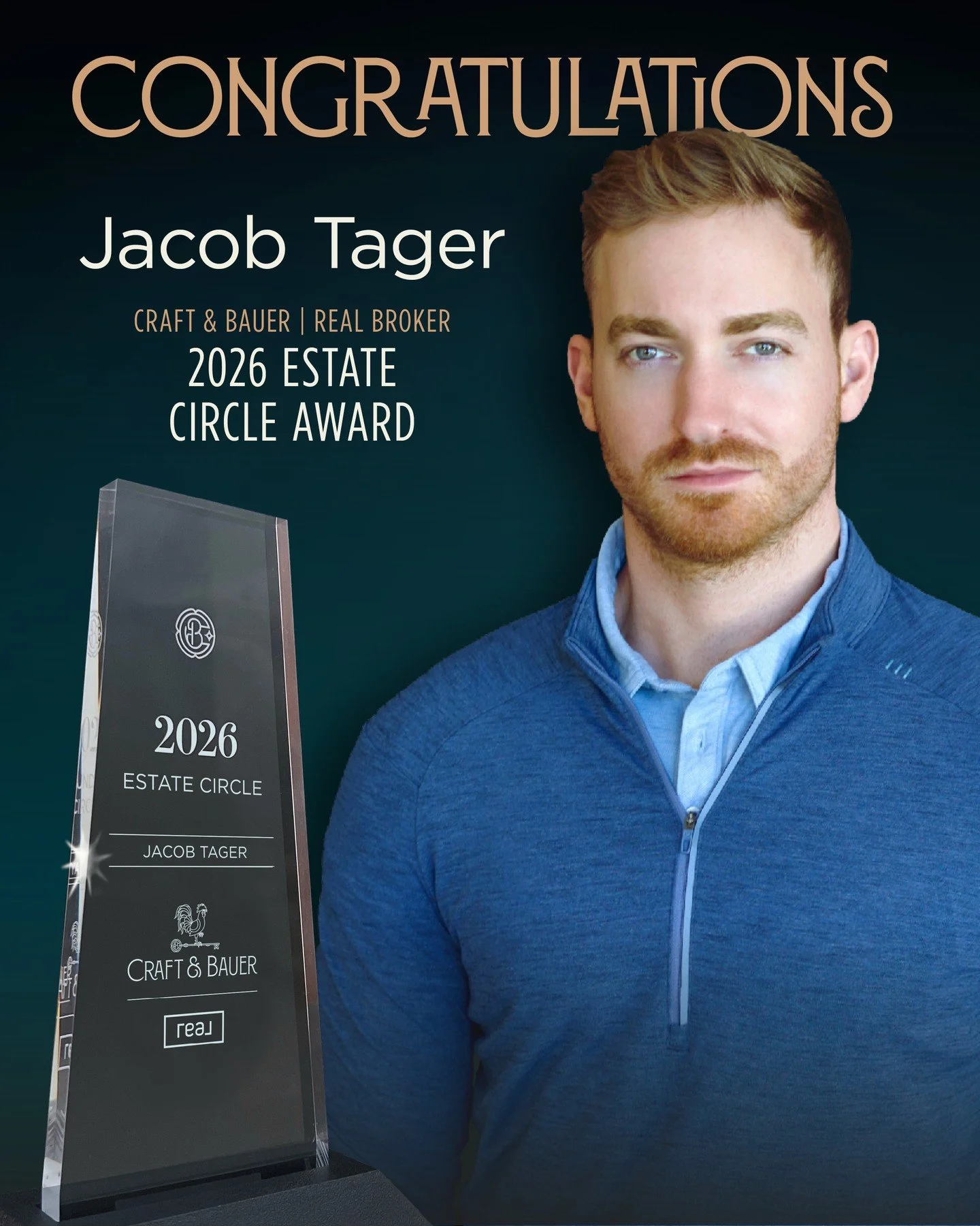 ✨ Congratulations to Jacob Tager, 2026 Estate Circle recipient!⁠
⁠
The Estate Circle honors agents who produced between $2M and $4M in total sales volume in 2025&mdash;earned through consistency, service, and execution.⁠
⁠
Jacob has put together a st