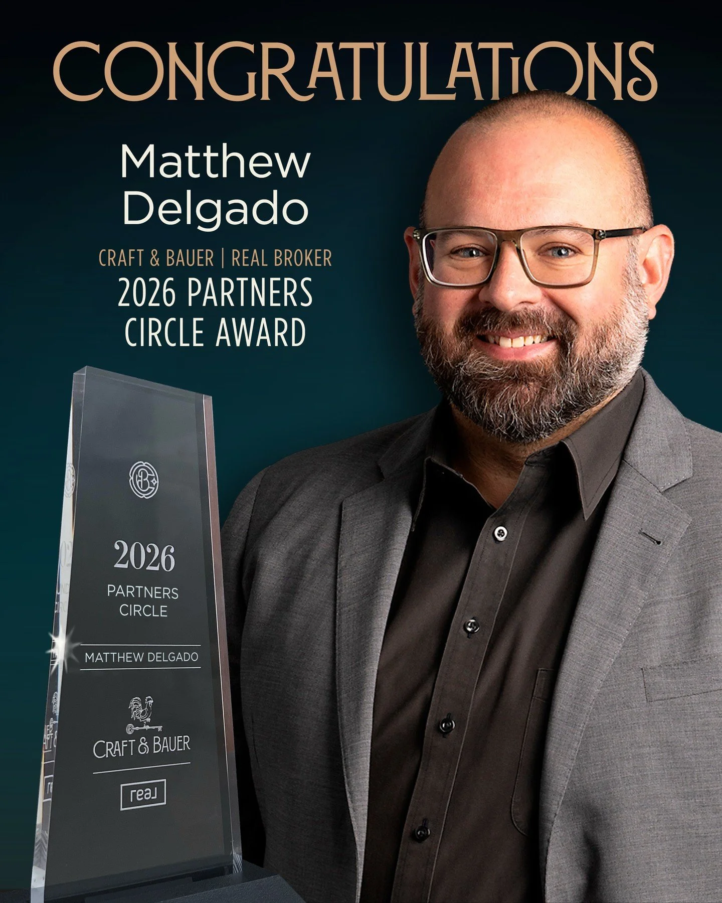 🎖️ Congratulations to Matthew Delgado, 2026 Partners Circle recipient!⁠
⁠
The Partners Circle recognizes agents who achieved $4M&ndash;$10M in total sales volume in 2025.⁠
⁠
This is the tier where momentum becomes real&mdash;built through consistent