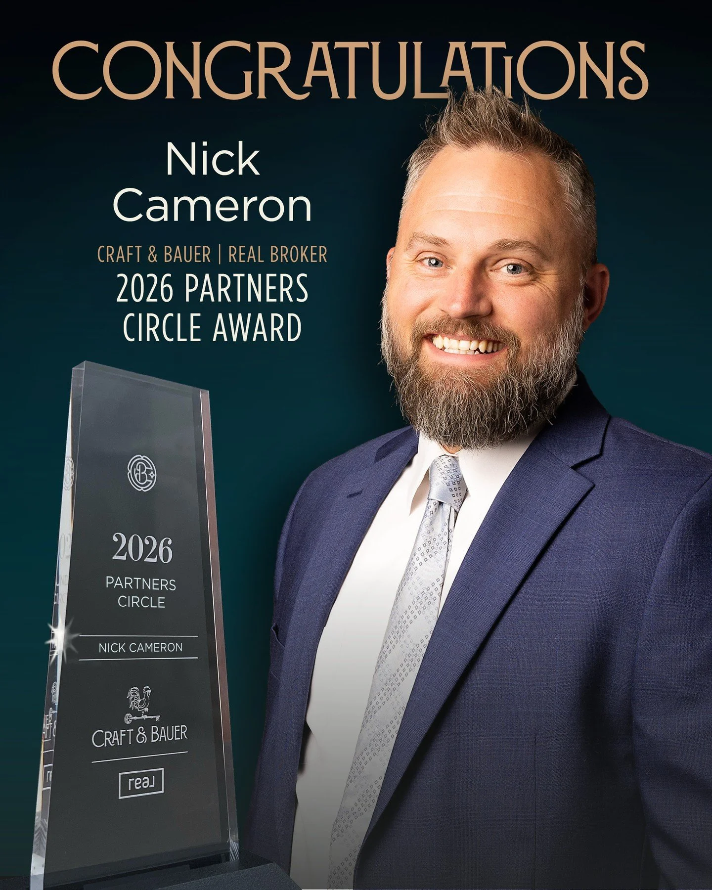 🎖️ Congratulations to Nick Cameron, 2026 Partners Circle recipient!⁠
⁠
The Partners Circle honors agents who achieved $4M&ndash;$10M in total sales volume in 2025.⁠
⁠
This is where momentum becomes consistent production&mdash;driven by repeat client