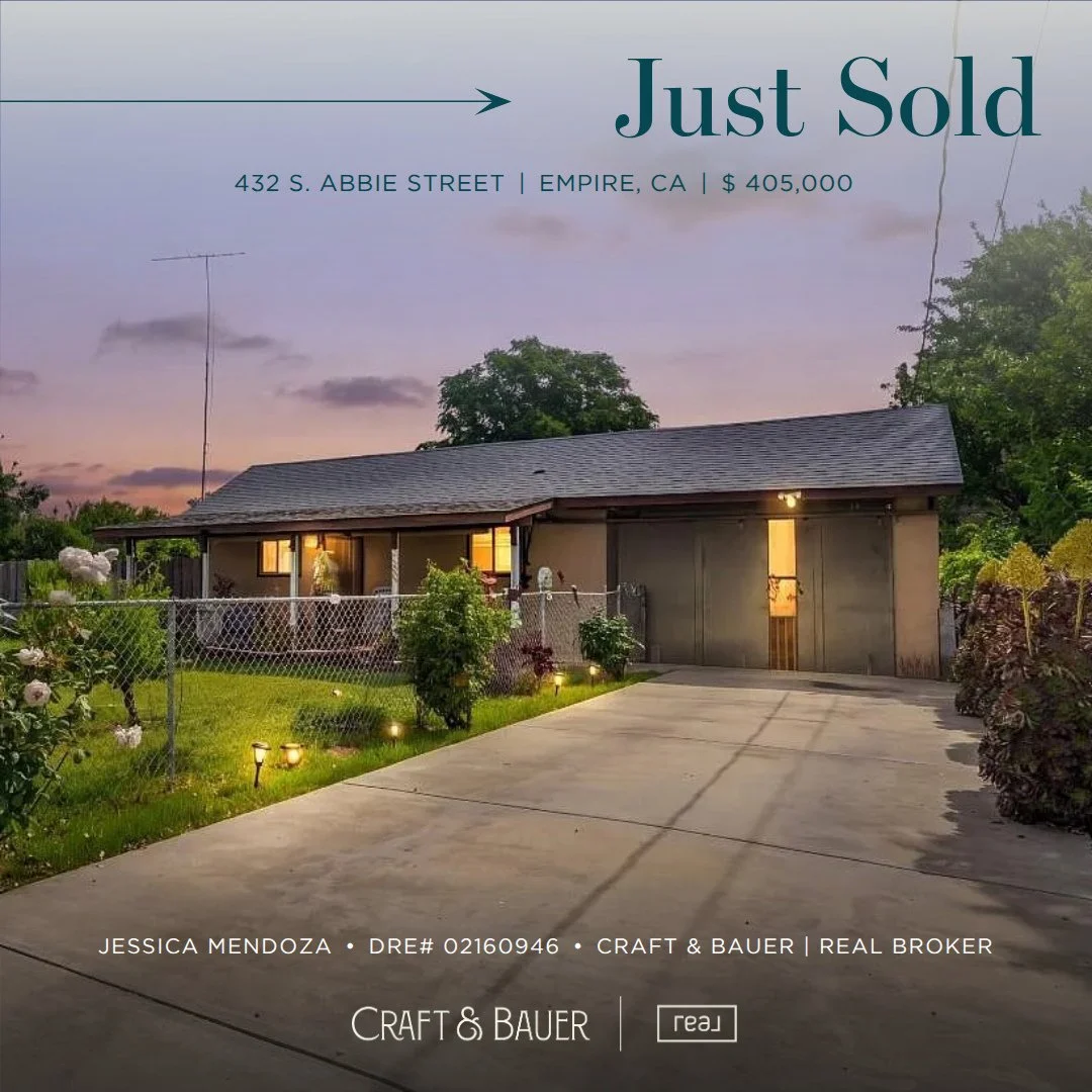 JUST SOLD 🎉 Congratulations to the new owners of this charming 2-bedroom home in Empire! ⁠
⁠
🏡 432 S Abbie Street⁠
📍 Empire, CA⁠
💰 $405,000⁠
⁠
Situated on nearly an acre of land&mdash;just 2,000 square feet shy&mdash;this property offers ample sp